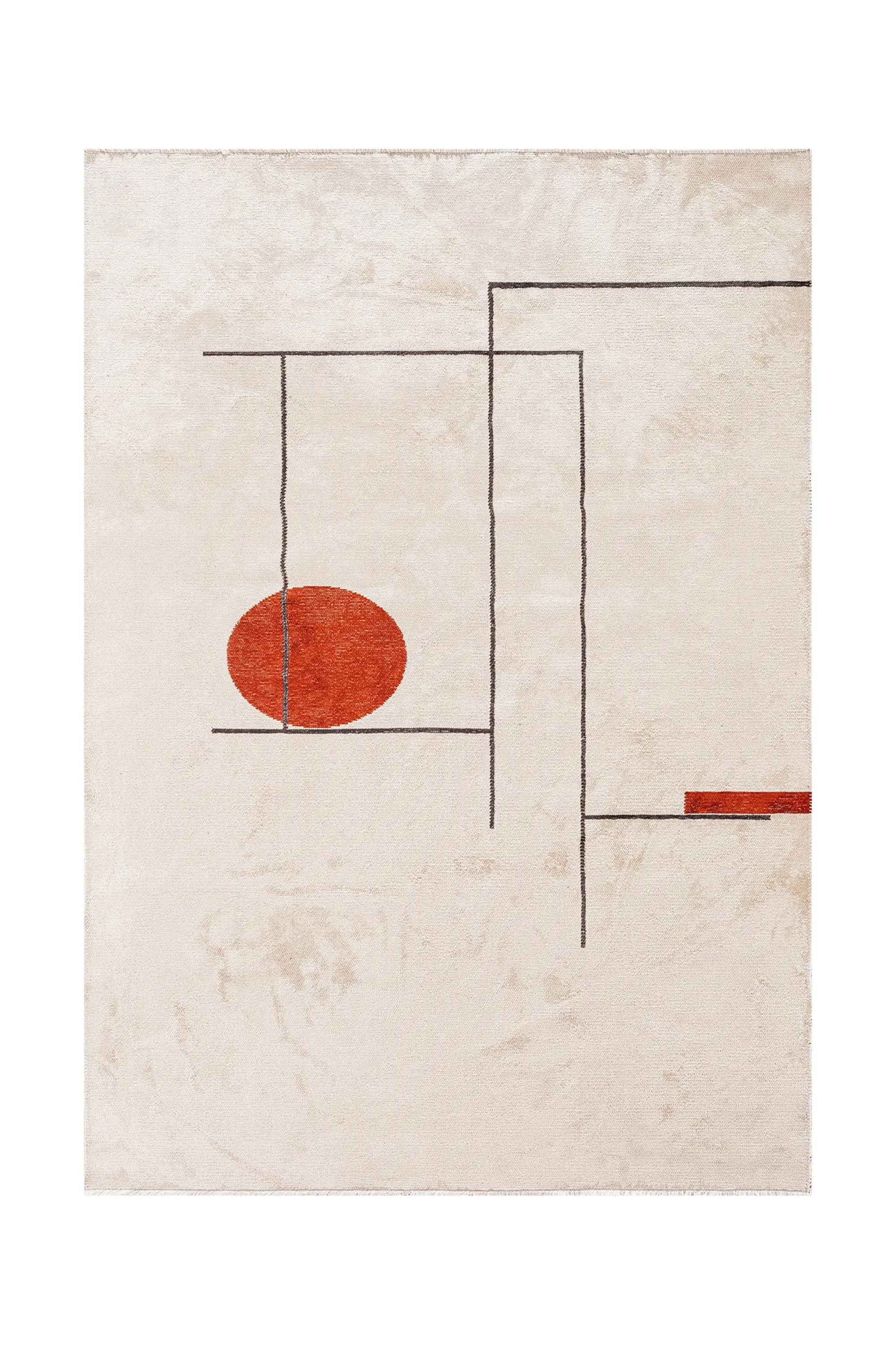 Abstract Dawn artistic rug with sunrise hues for living room or modern home