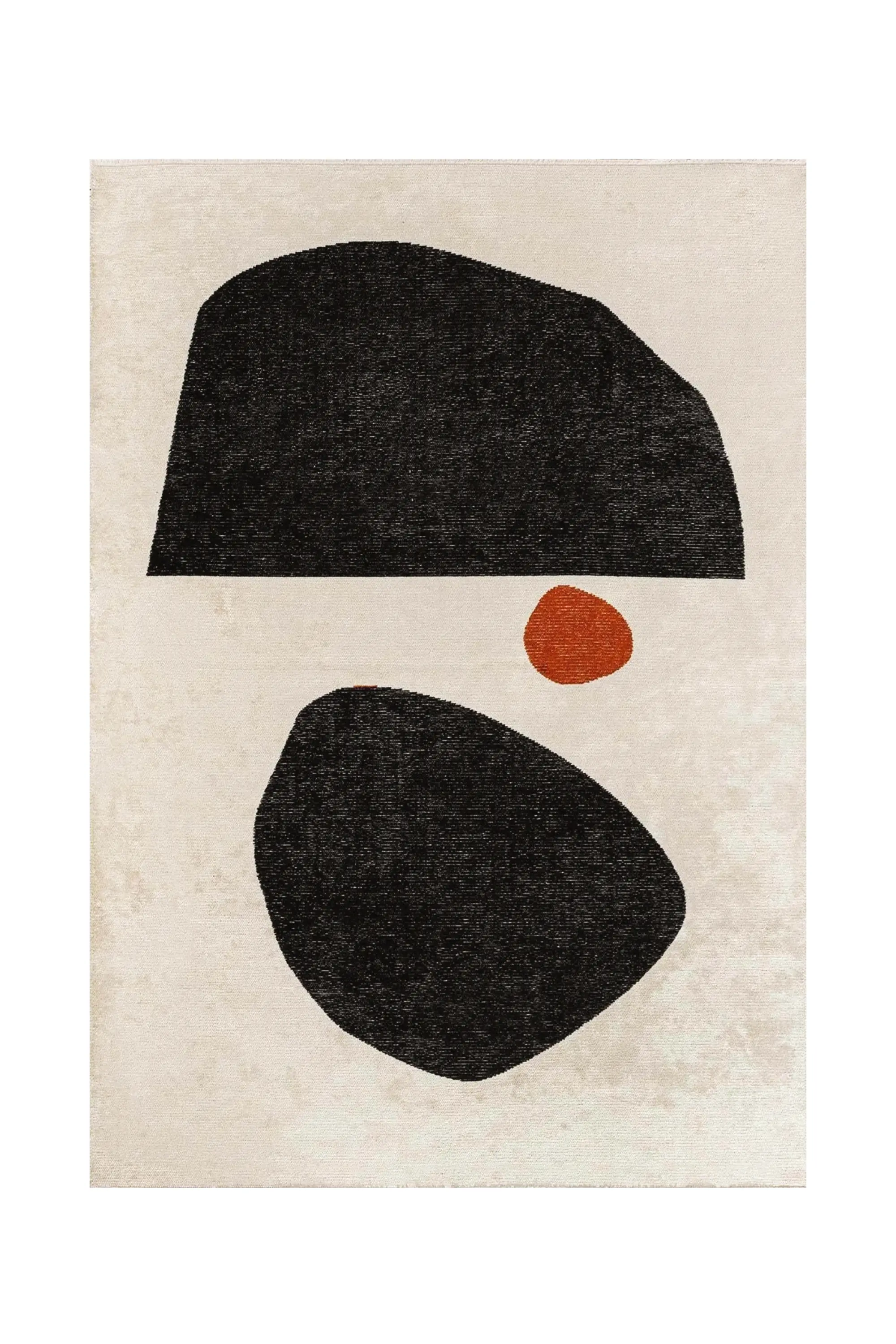 Abstract Sunset area rug with warm tones for living room or office decor
