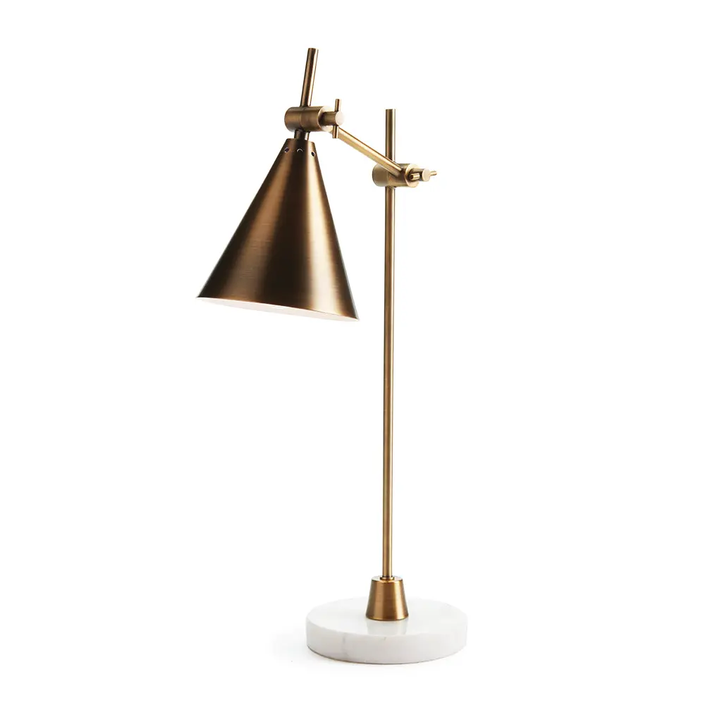 Arnoldi brass and marble desk lamp for elegant home office or study tables