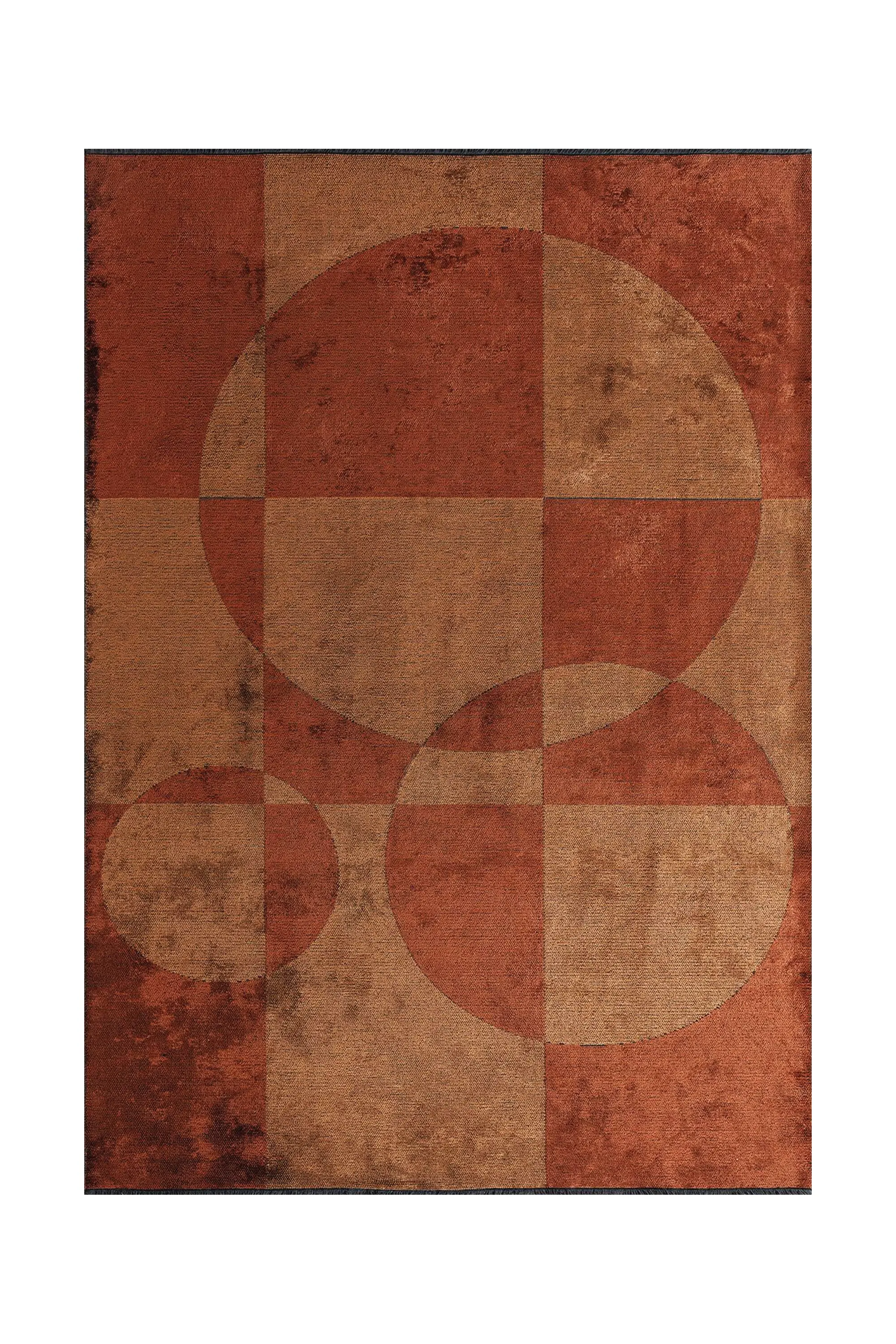 Caramelo warm brown area rug for earthy living room, bedroom or home decor