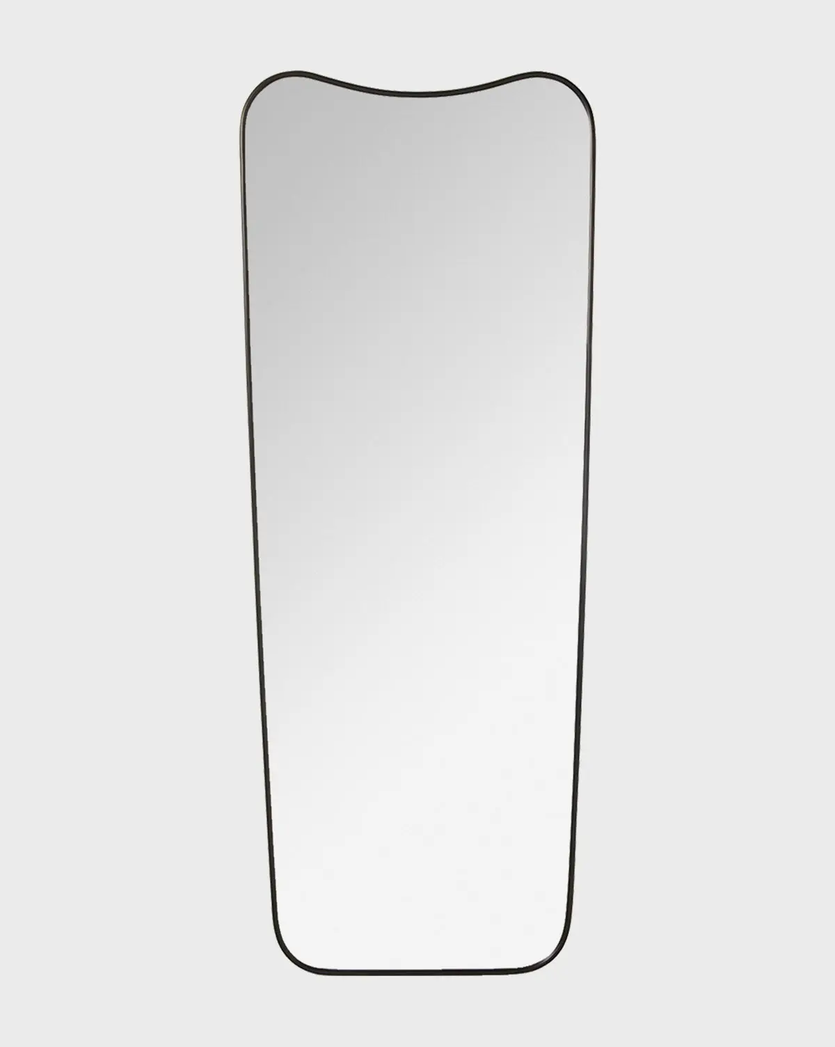 Chestnut Brown Floor Length Mirror Anastasia for bedroom or dressing room, elegant floor mirror with antiqued brass.