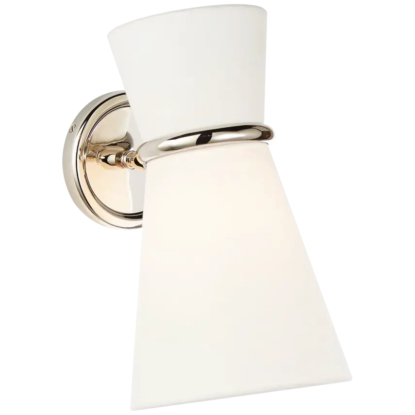 Small brass pivoting wall sconce, adjustable lighting fixture for bedside, hallway or study walls