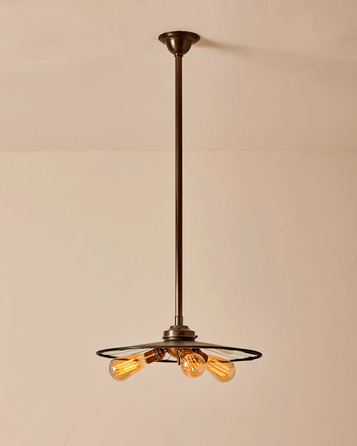 Classic mirror operating light 18 inch bronze pendant industrial light.