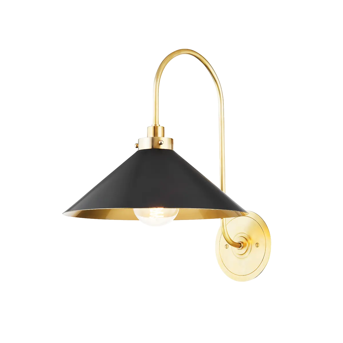 Brass bronze wall sconce, modern transitional lighting fixture for living room, hallway or bathroom décor