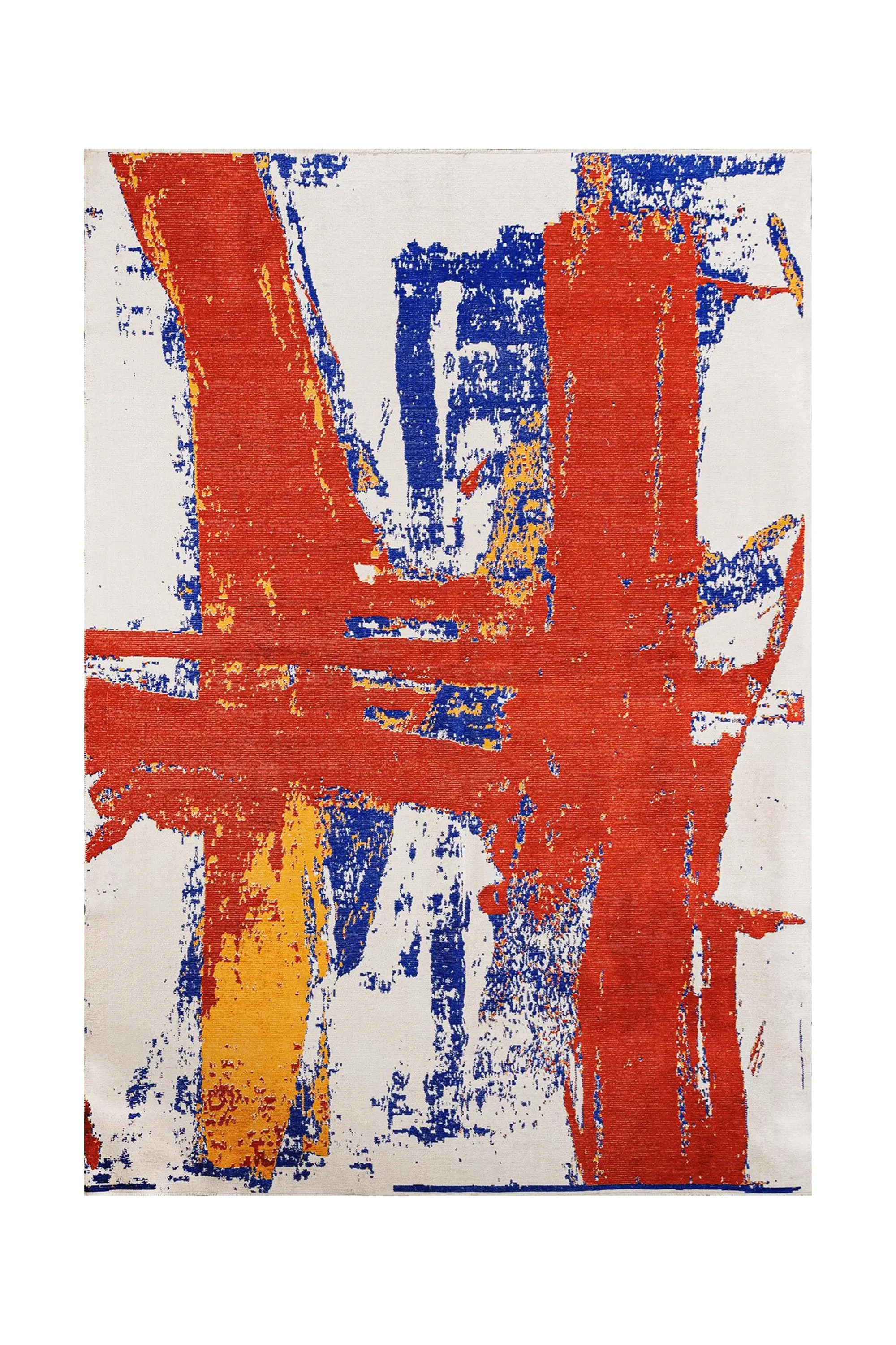 Colorful Inside vibrant patterned rug for playful living room or kids’ room