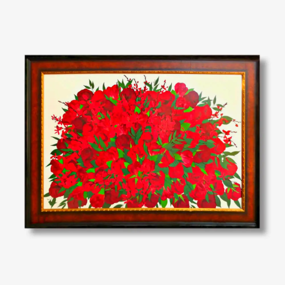 Custom grand design pressed flowers unique botanical artwork.