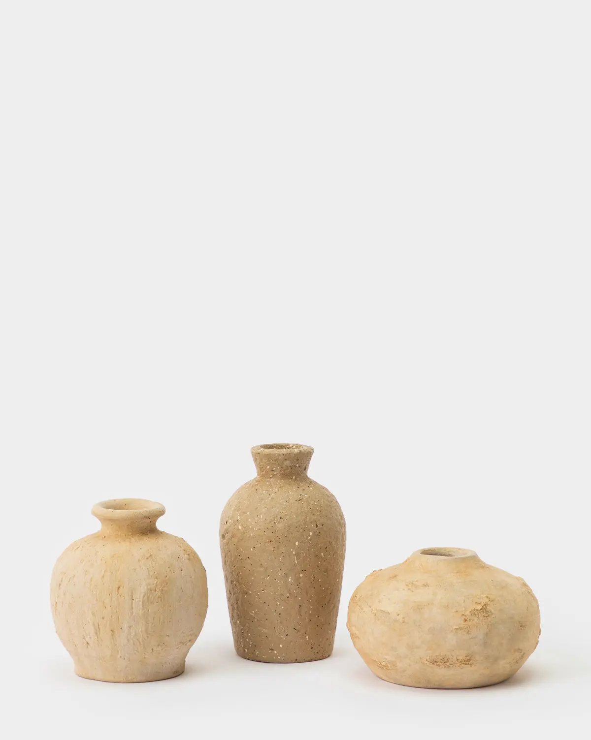 Set of 3 decorative Thalia glass bud vases Perfect for windowsill flowers and bathroom vanity decor