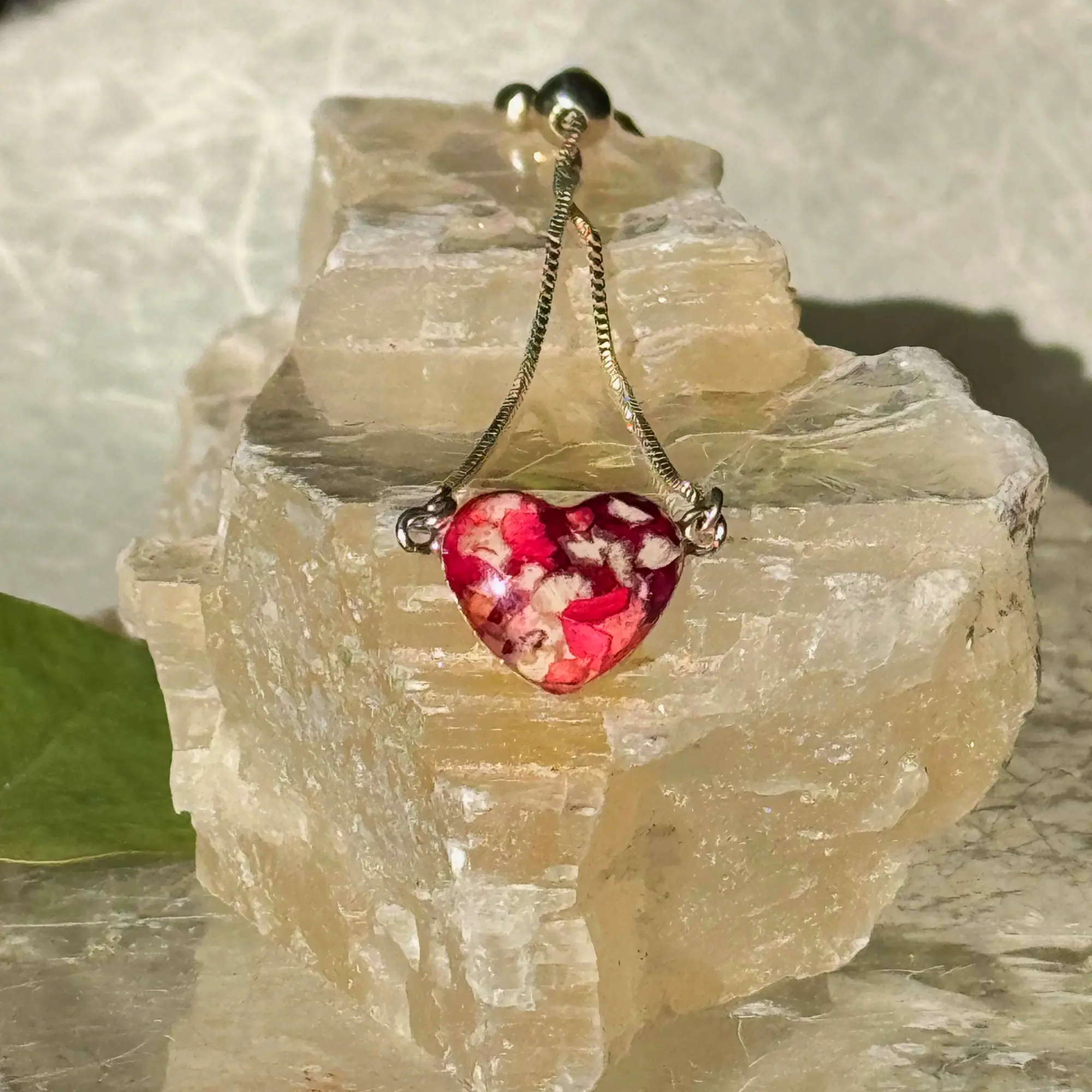 Demi Heart Memorial Bracelet Wedding jewelry for remembrance or sentimental gifting.