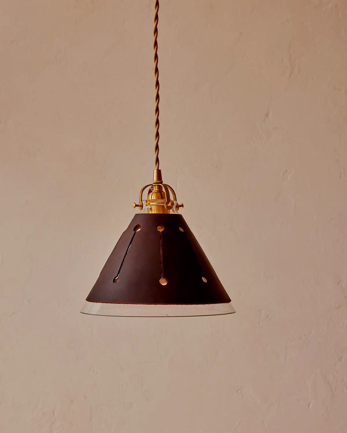 Dot pendant light espresso leather ceiling light stylish home light.
