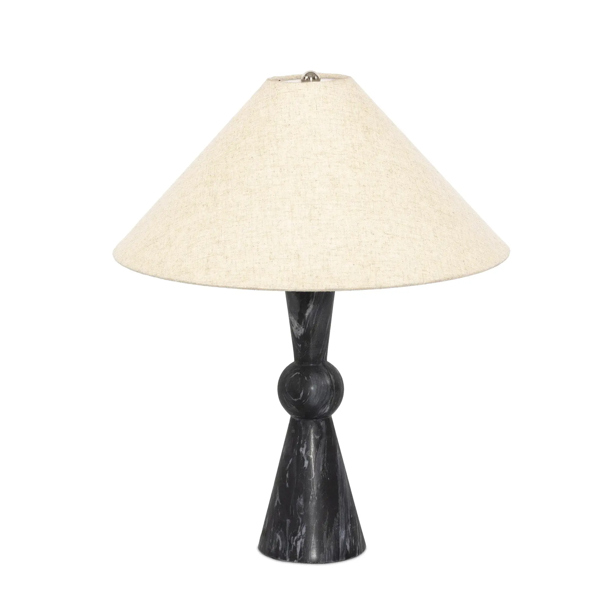 Fischer terracotta table lamp with linen shade for earthy bedroom or cozy living room
