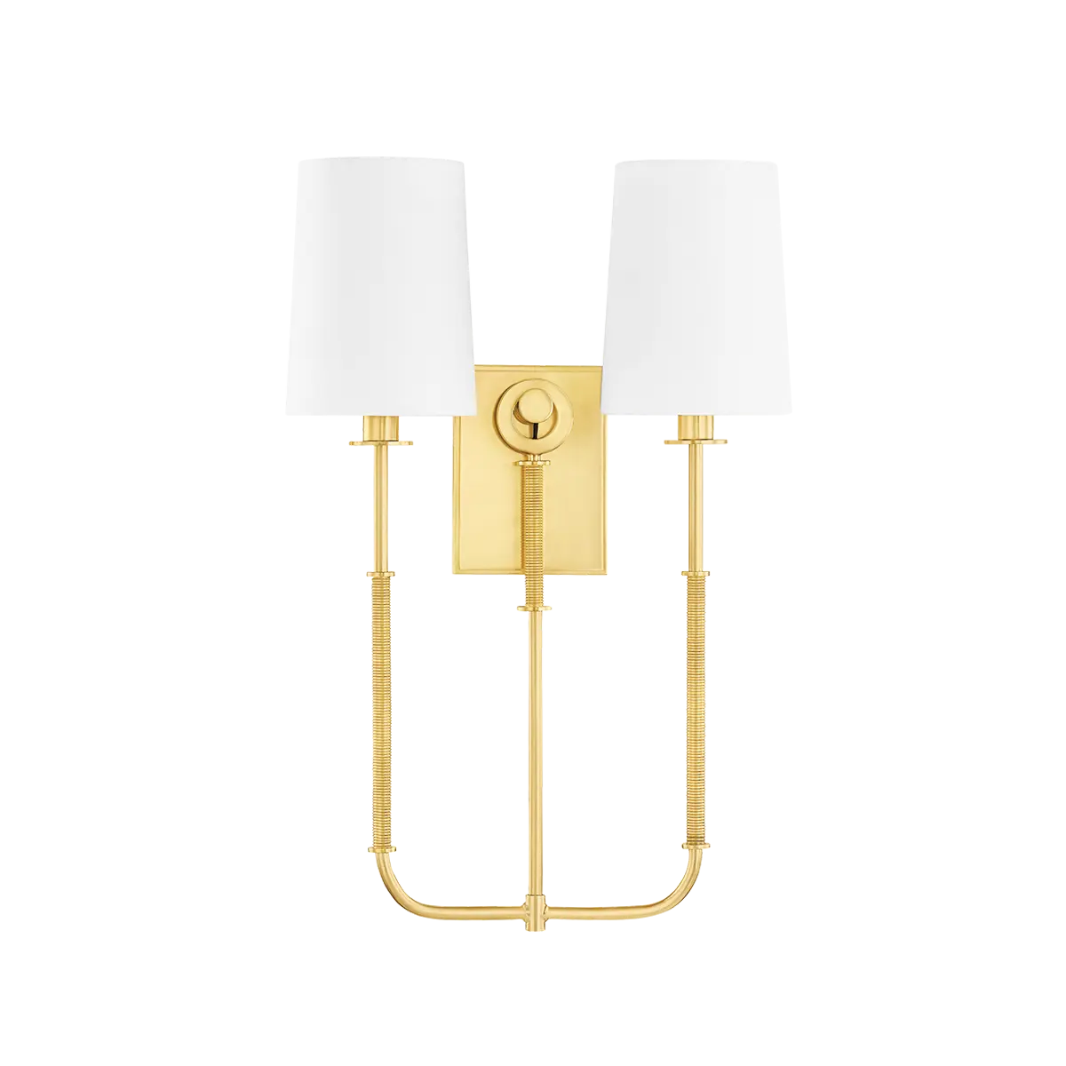 Aged brass wall sconce, stylish wall lighting fixture for bedroom, living room or hallway décor