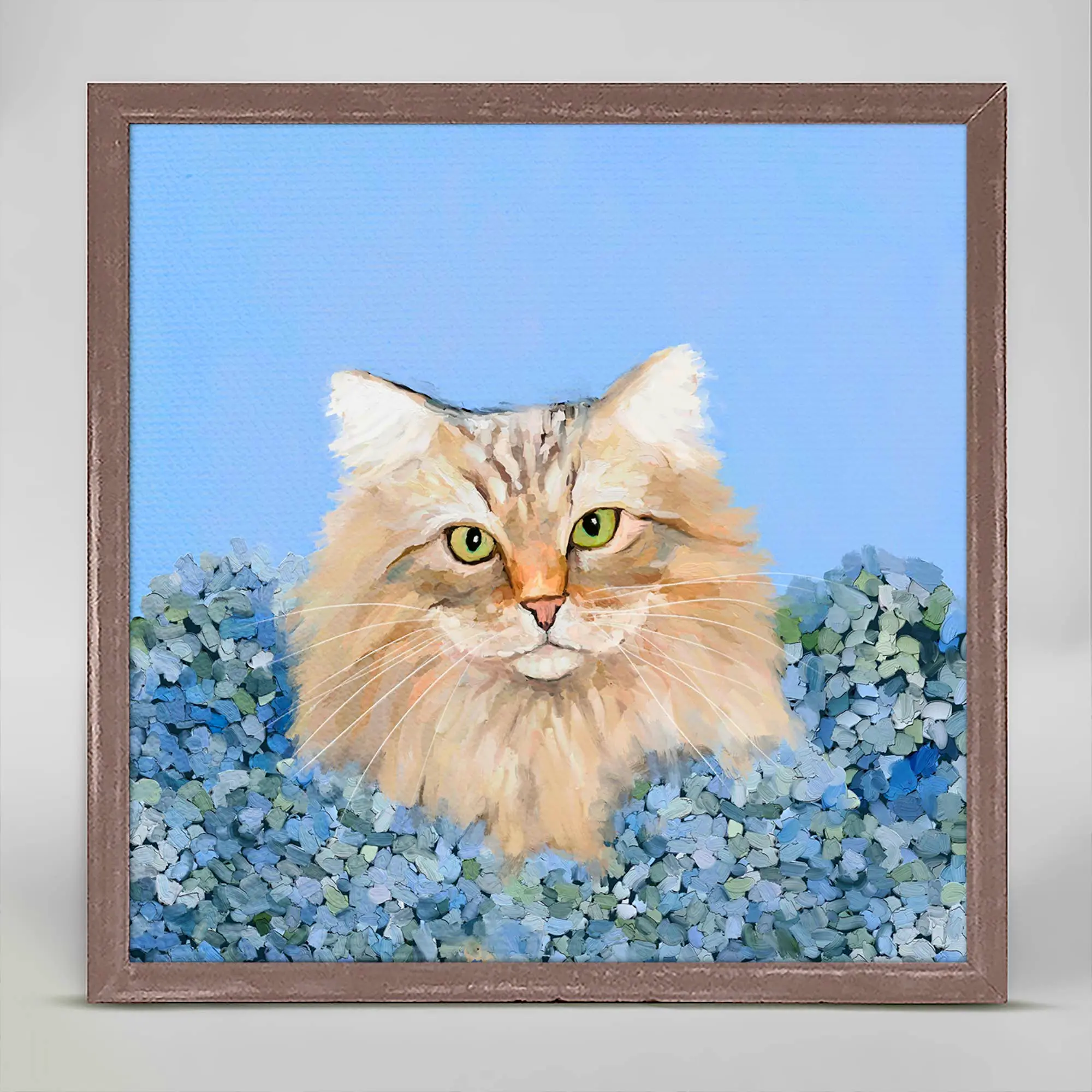 Serene Blue Hydrangea canvas art coastal cottage wall decor for bedroom bathroom or summer themed dining room accent