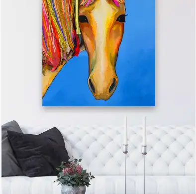 Elegant Golden Girl canvas wall art for feminine bedroom stylish home office or luxe living room gallery wall statement piece