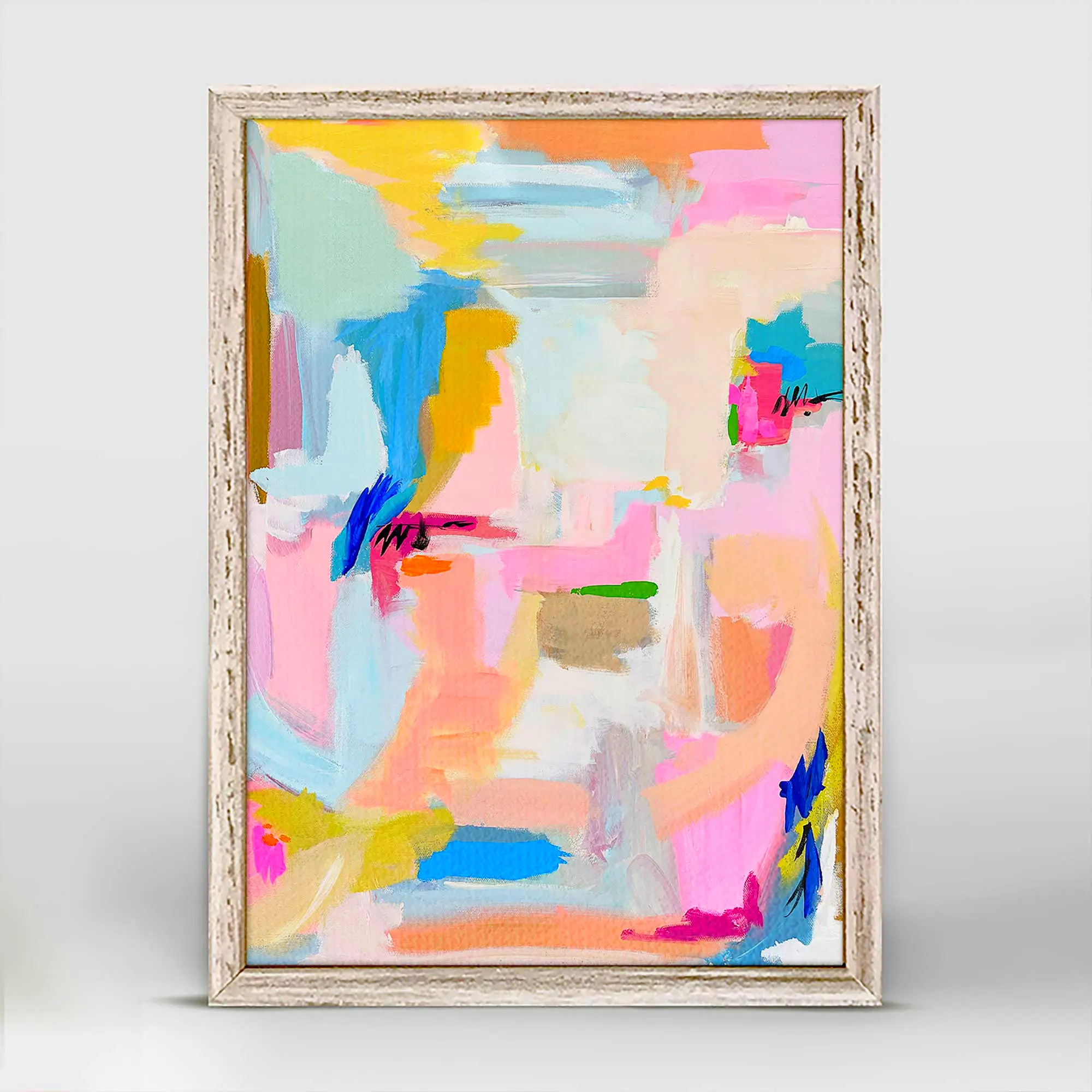Soft Pink Light abstract mini canvas perfect for nursery wall decor feminine bedroom art or pastel color scheme living room