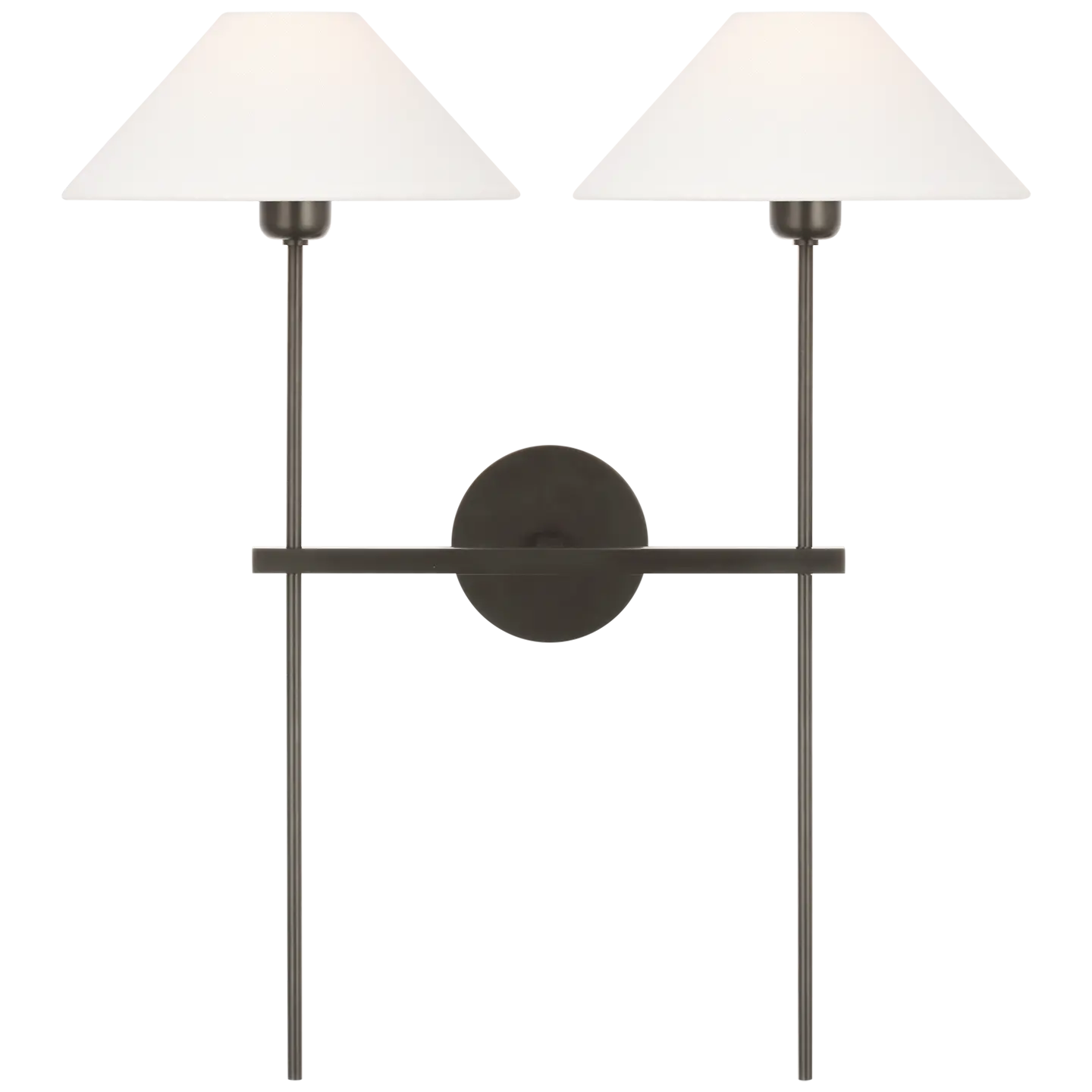 25-inch double tail linen wall sconce, elegant wall lighting for living room, hallway or bedroom décor