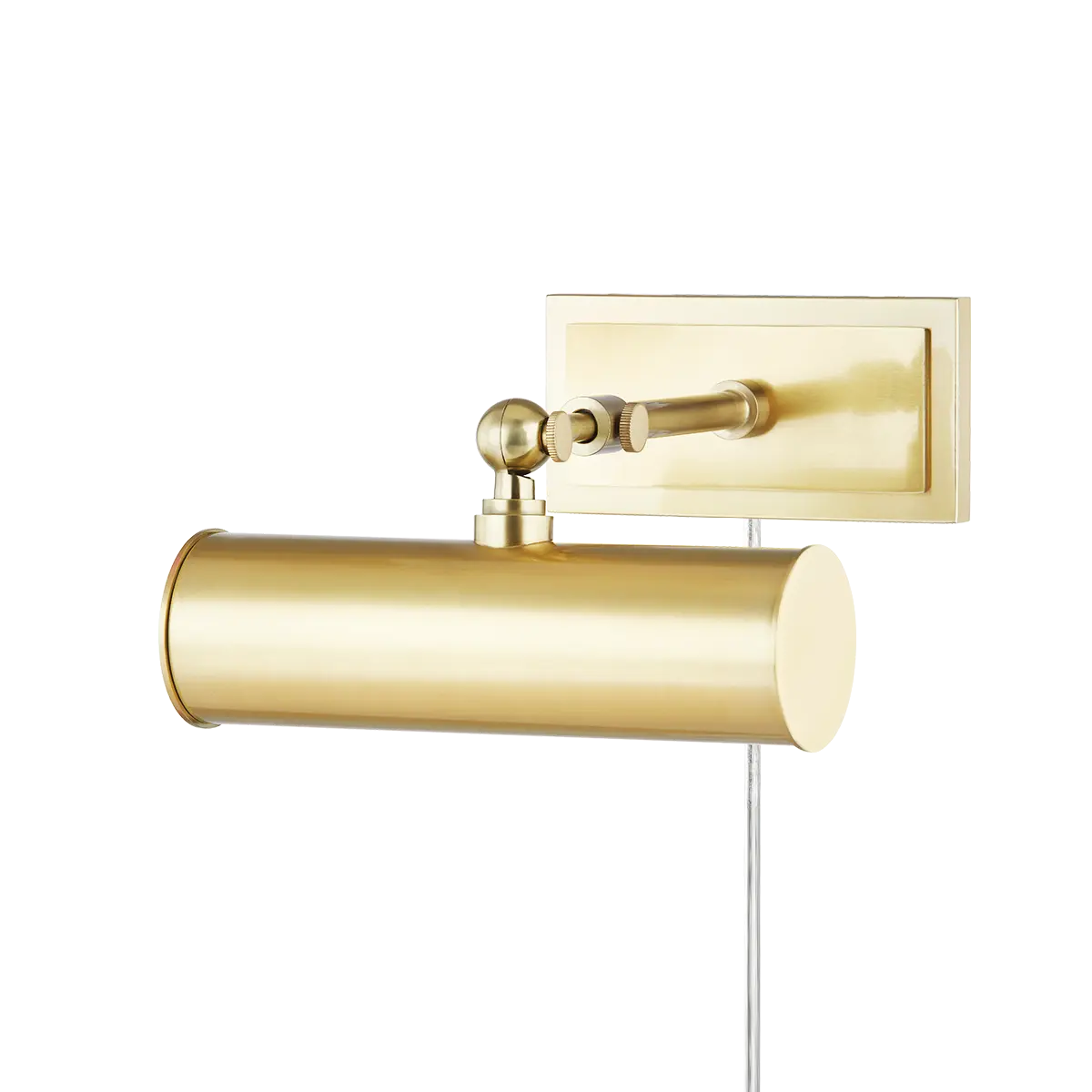 Plug-in brass picture light, functional versatile wall light for bedroom, hallway or study décor