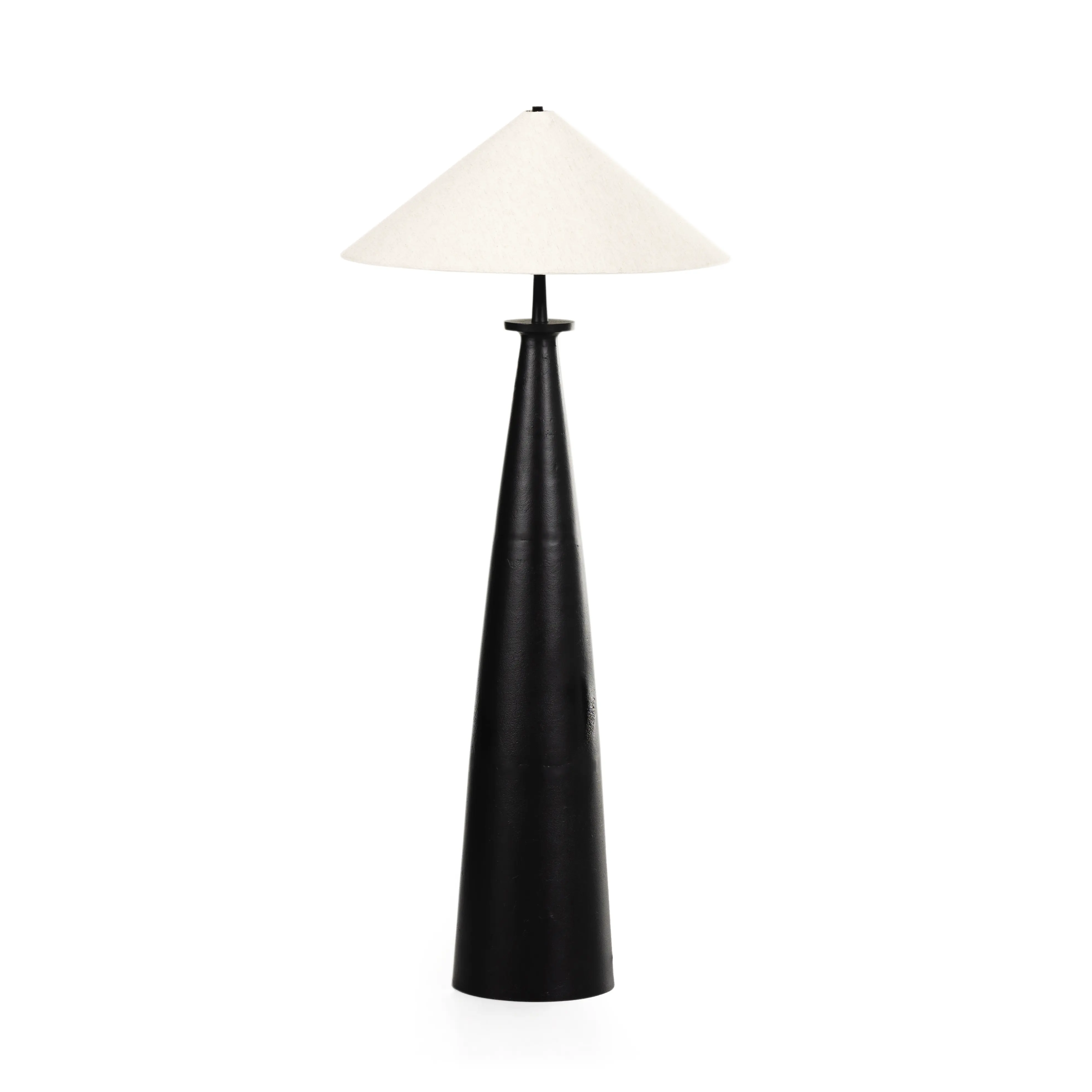 Innes matte black floor lamp with tapered shade for sleek living room or office corners