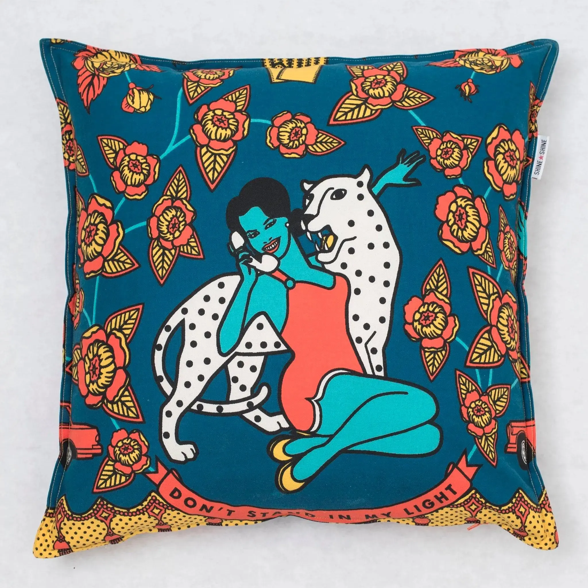 Lady navy blue throw pillows handmade in South Africa, modern cushions for sofa or bedroom décor
