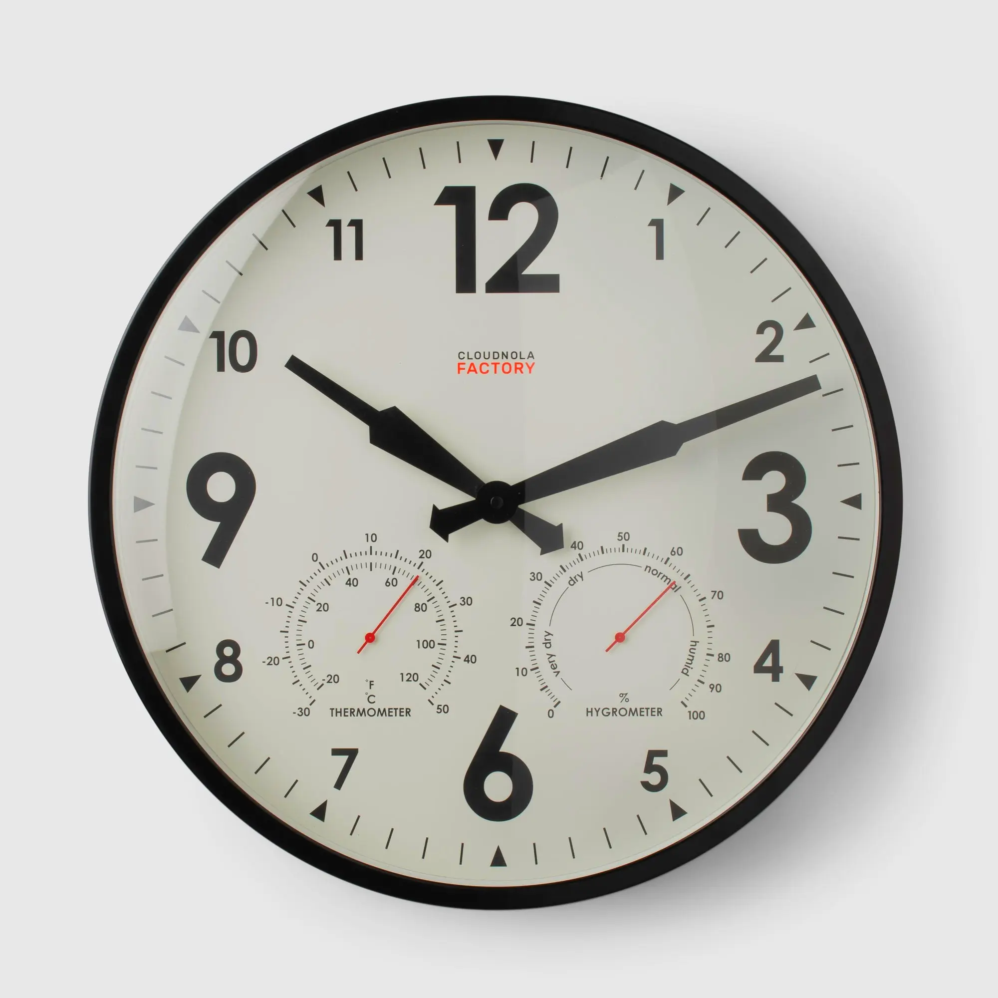 Large Indoor Outdoor Wall Clock. Weather resistant design for patio garden or living space.