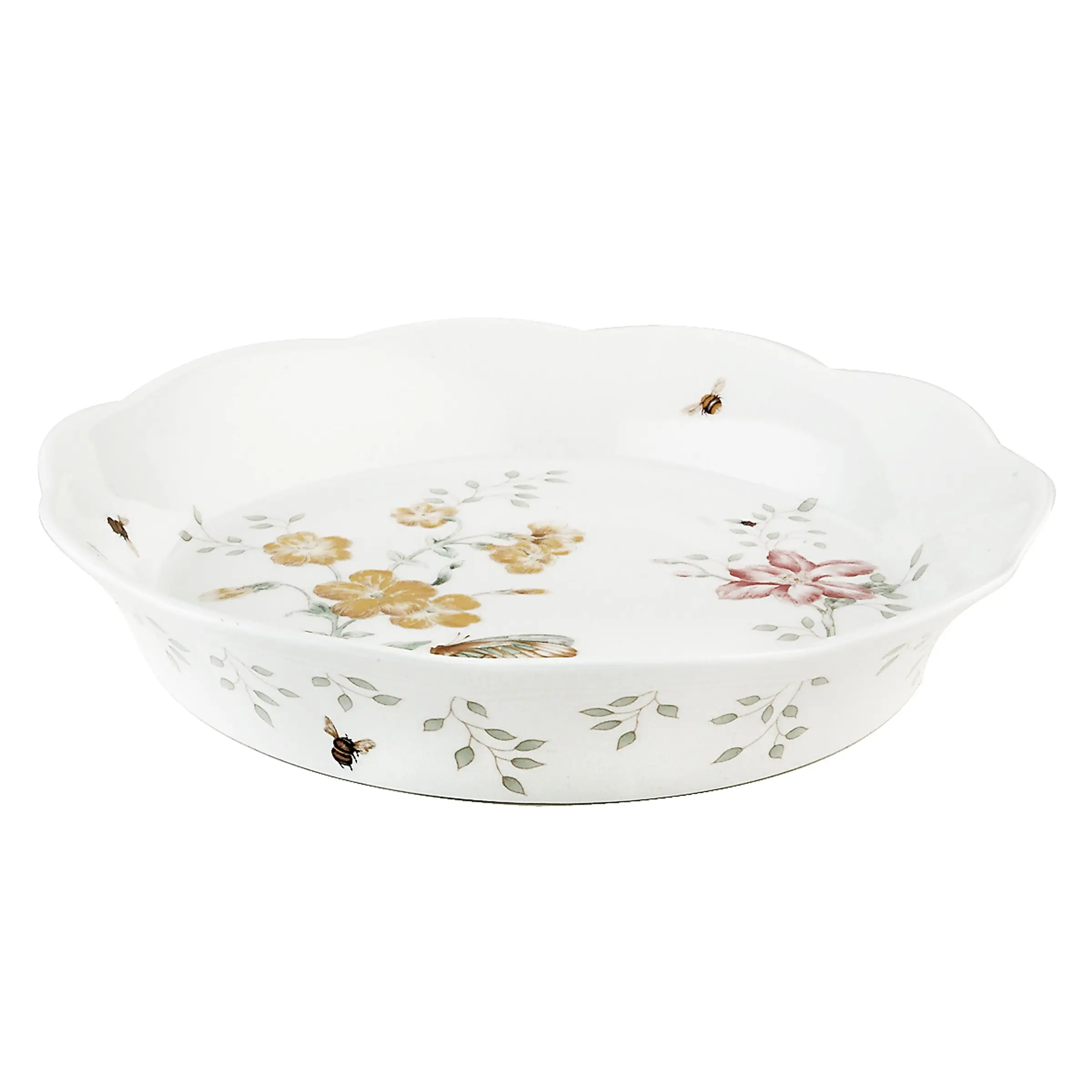 Lenox Butterfly Meadow pie dish for elegant baking and serving in kitchen or dining room