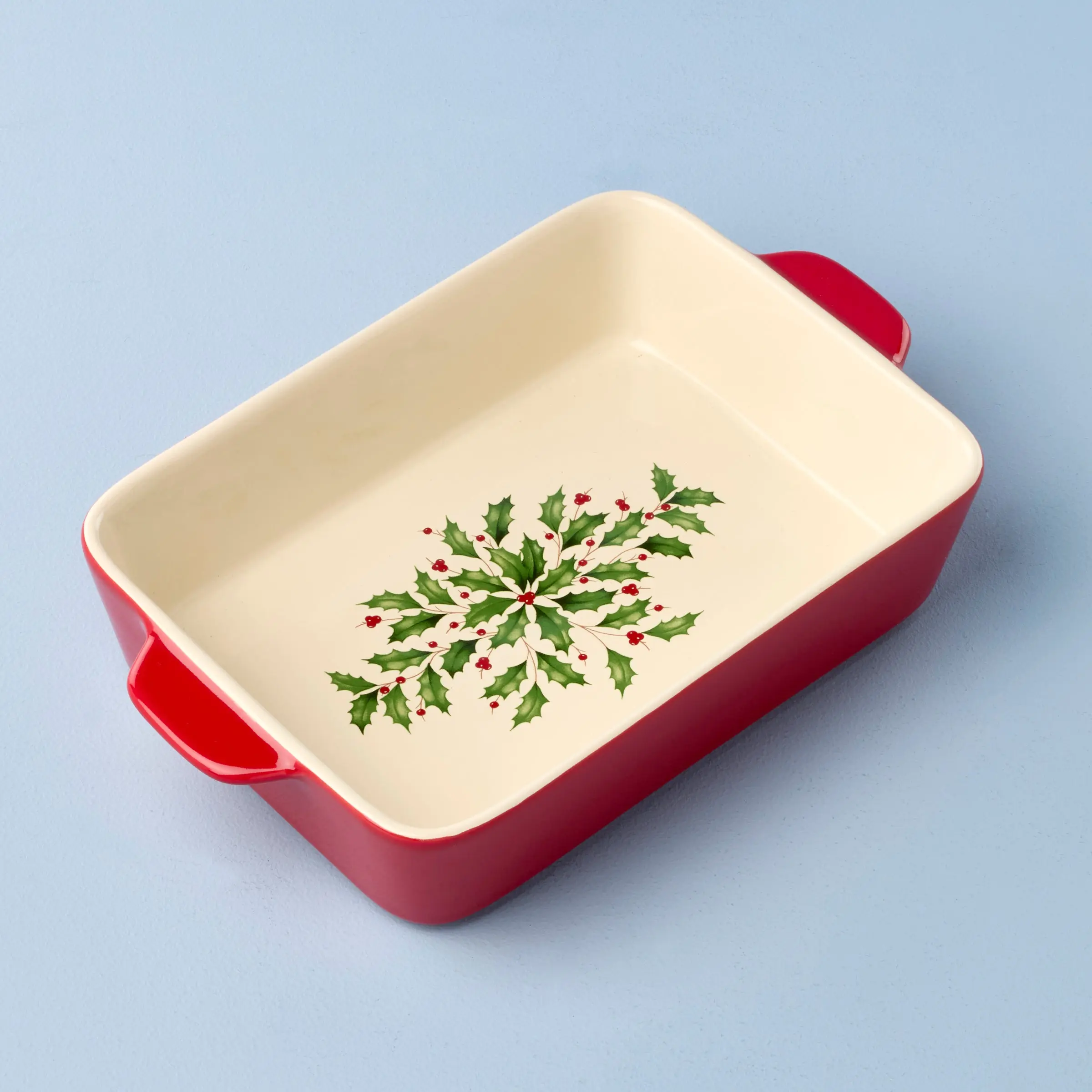 Lenox Holiday small rectangular baking dish perfect for festive Christmas kitchen serveware