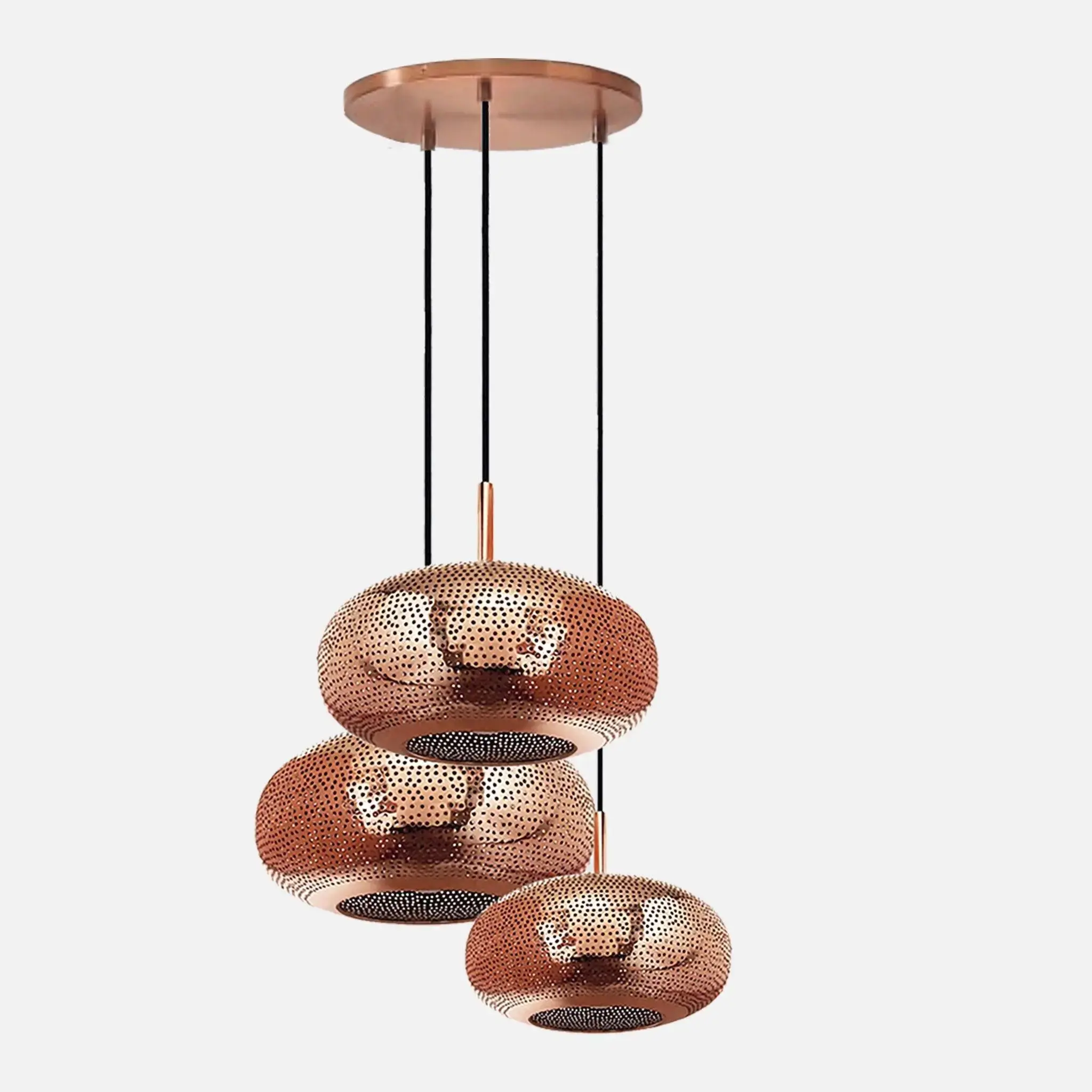 Lila copper Moroccan chandelier for dining room, entryway or living room statement decor