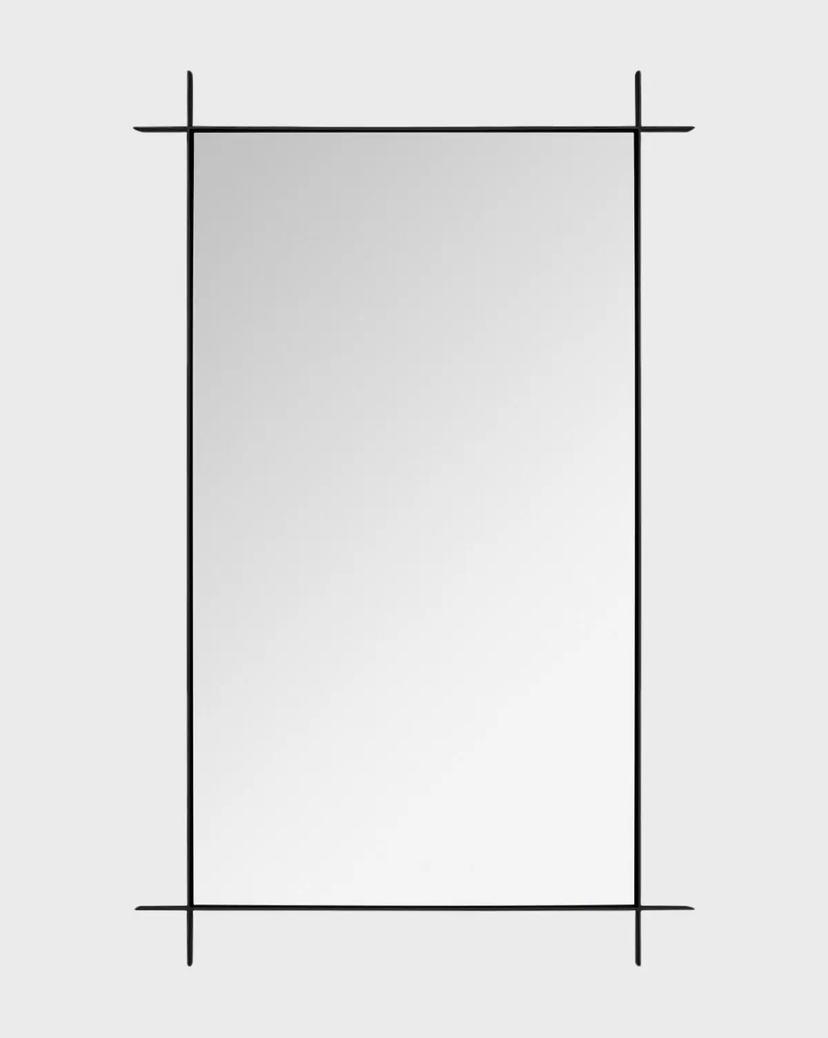 Versatile rectangular wall mirror in metallic finishes - McCall modern mirror for bathroom or entryway