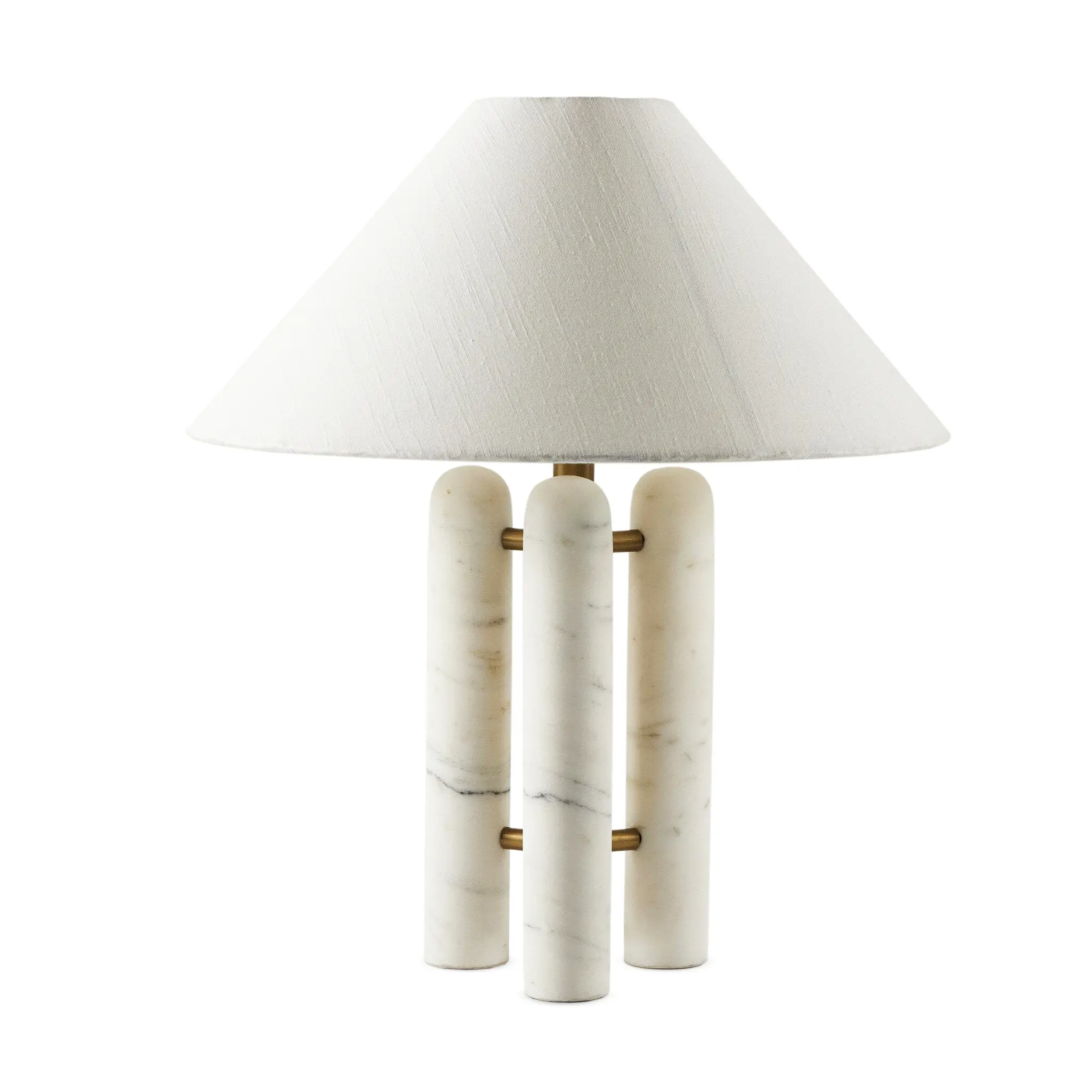 Medici marble table lamp in charcoal and white for luxury bedside or office decor