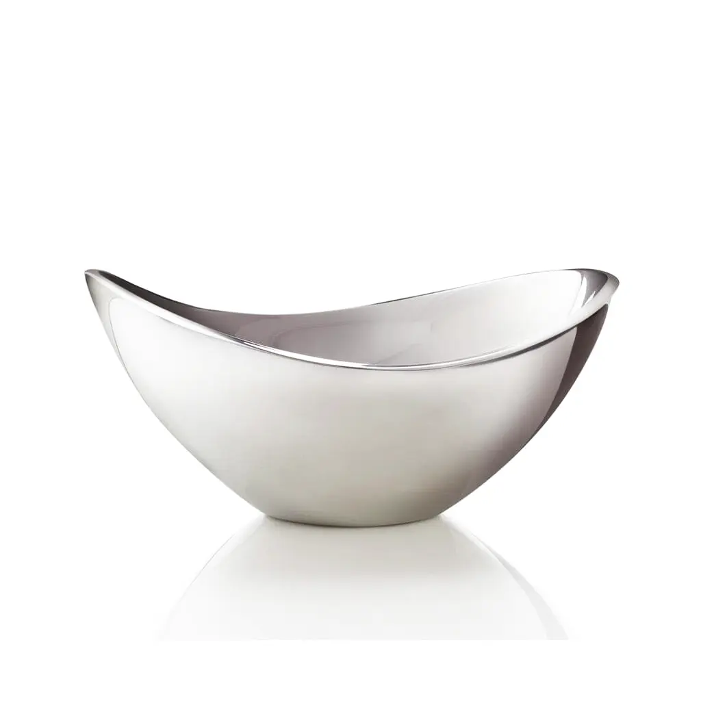 Nambe Butterfly Bowl 7.5 Inch 1 Qt silver butterfly serving bowl for dining or kitchen decor