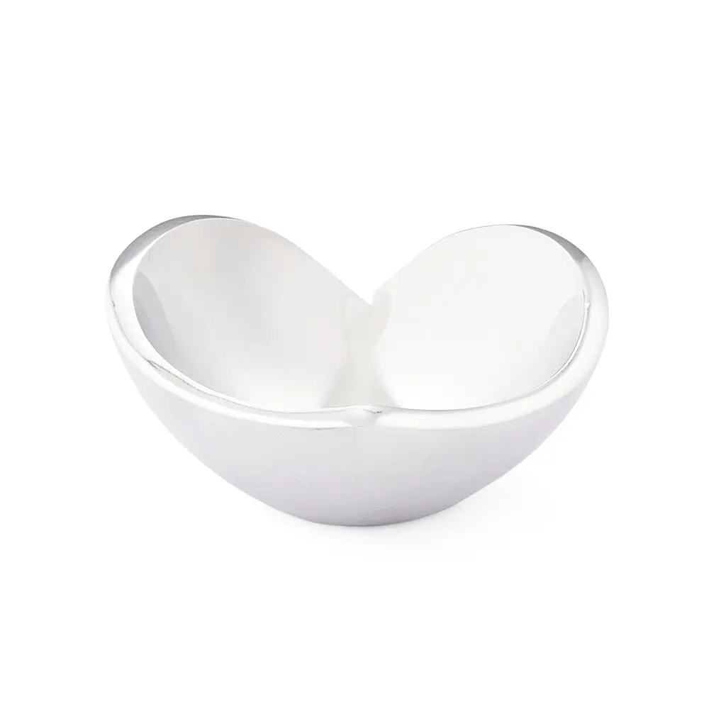 Nambe Mini Love Bowl small heart shaped silver bowl for bedroom vanity or dining table decor