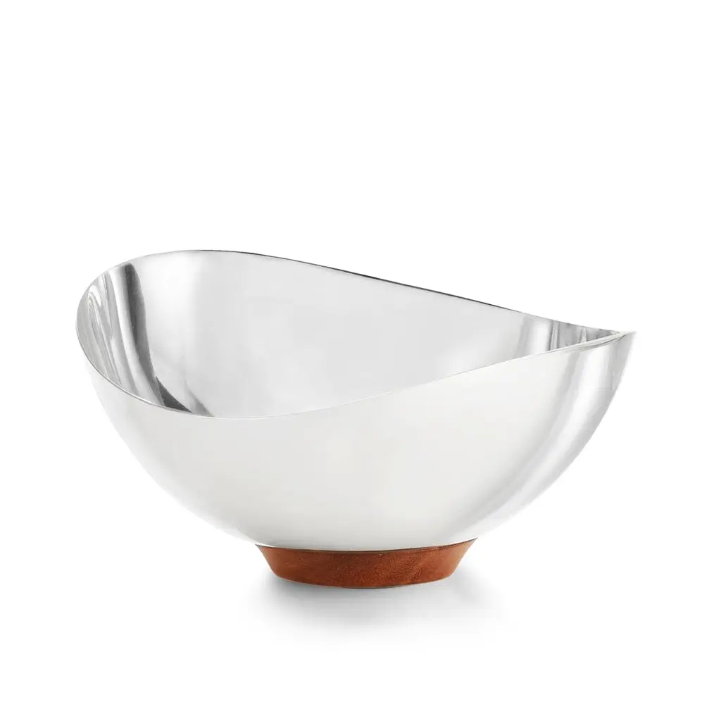Nambe Pulse Nut Bowl modern small serving bowl for nuts in living room or dining table