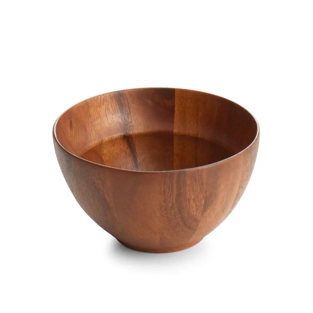 Nambe Skye Wood All Purpose Bowl rustic wooden bowl for dining table or kitchen serving