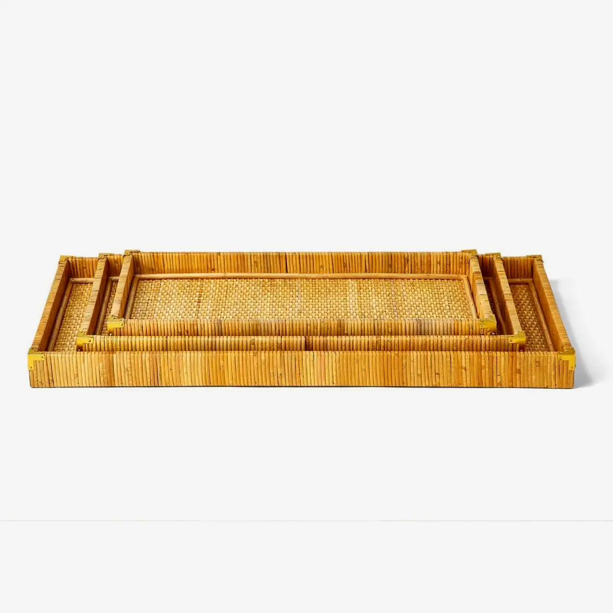 Normandy Rectangular Tray Set set of 3 serving trays for dining or kitchen decor.