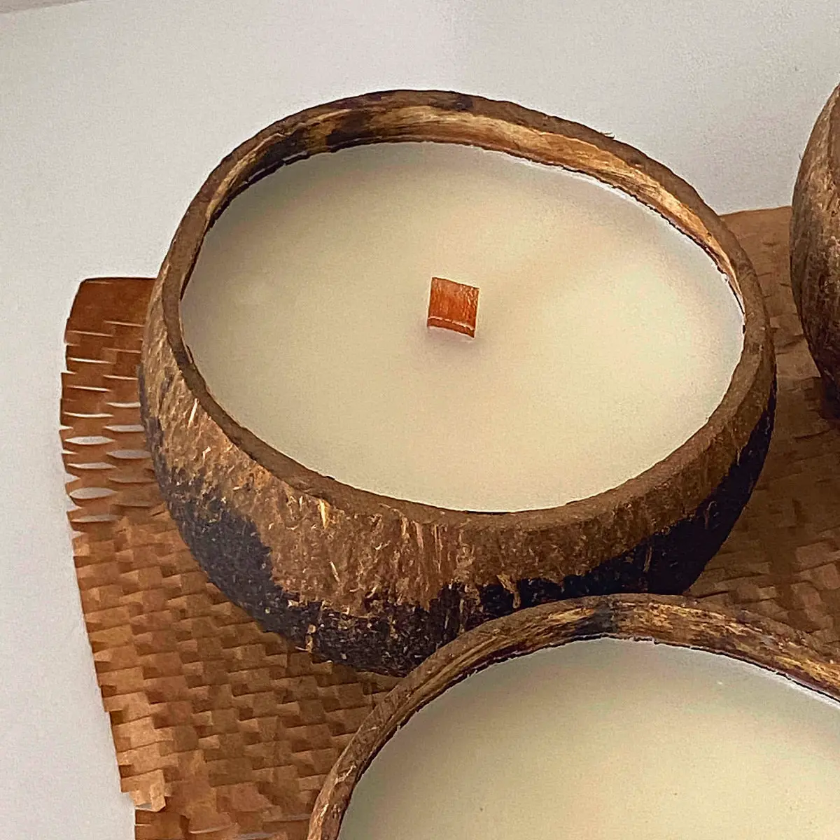 Tropical Never Ending Summer Coconut Scented Candle aromatic living room or bathroom decor in milk and coconut fragrances