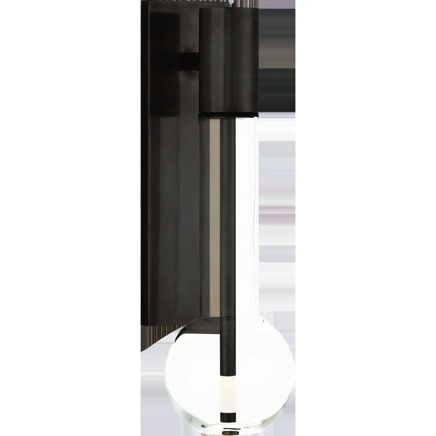 Small bronze bracketed wall sconce, compact lighting fixture for hallways, bathroom or bedside décor