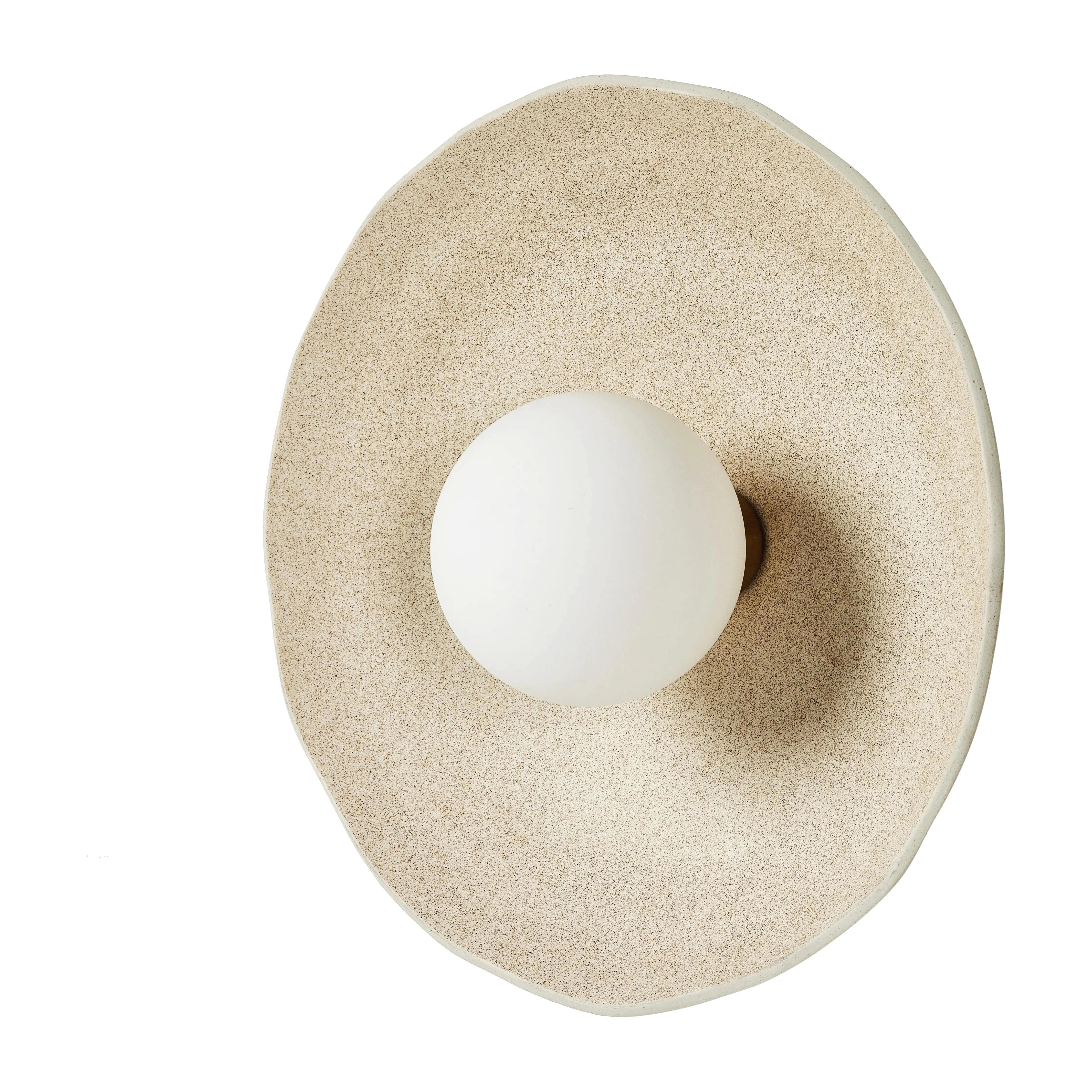 Sand ceramic wall sconce, organic modern wall light fixture for bathroom, bedroom or hallway décor