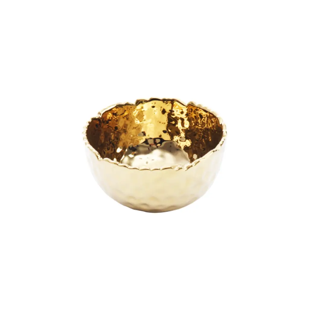 Pampa Bay Golden Millennium Porcelain Snack Bowl for dining table or kitchen serving