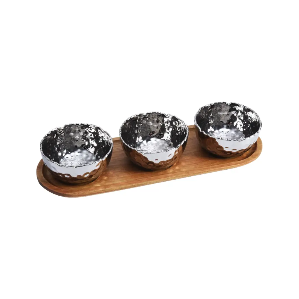 Pampa Bay Millennium 4 Piece Entertaining Set elegant porcelain bowl set for party or living room use