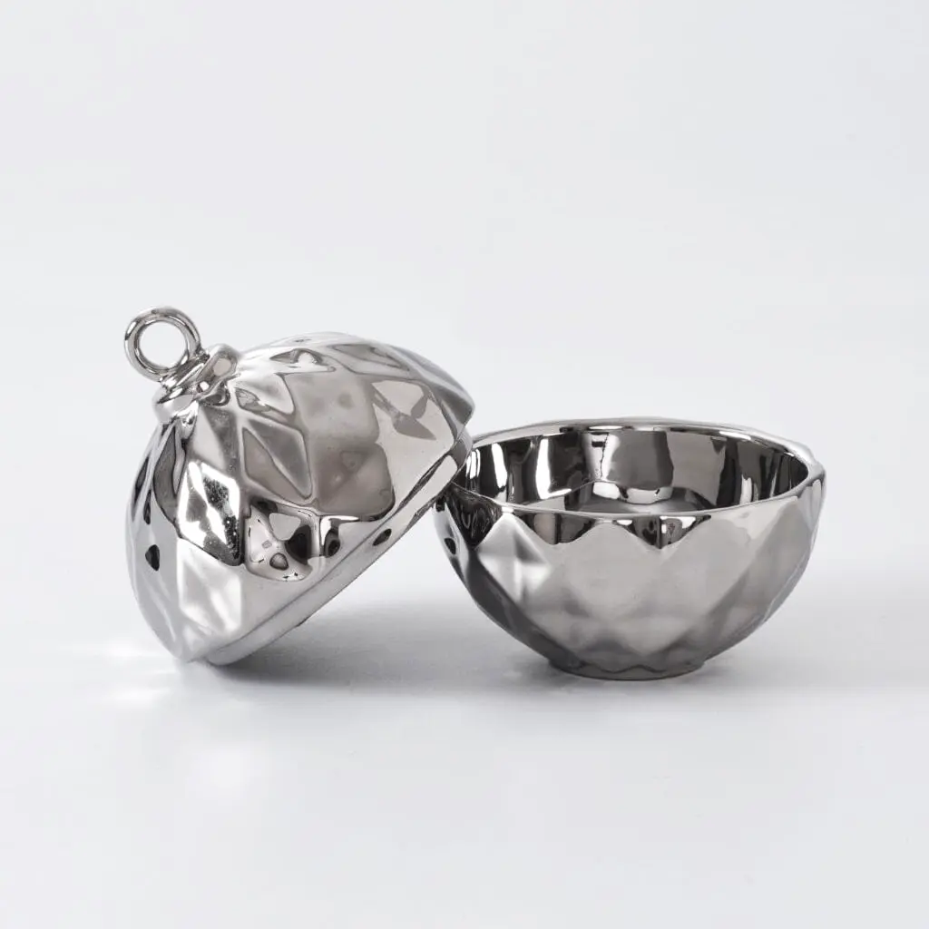 Pampa Bay Small Ornament Bowl Silver small silver decorative bowl for holiday table or bedroom