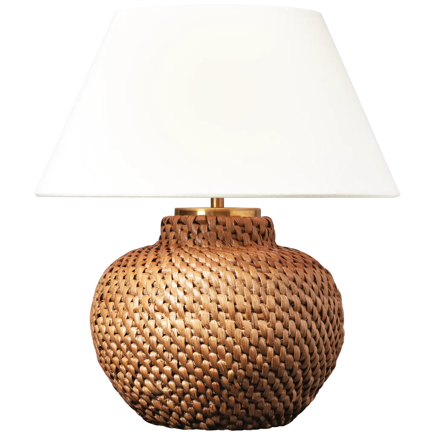 Patton smoked glass table lamp with linen shade for chic living room or stylish office