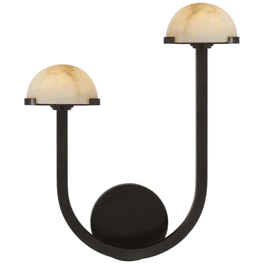 15-inch asymmetrical bronze wall sconce, designer lighting for hallways, bedrooms, or living rooms