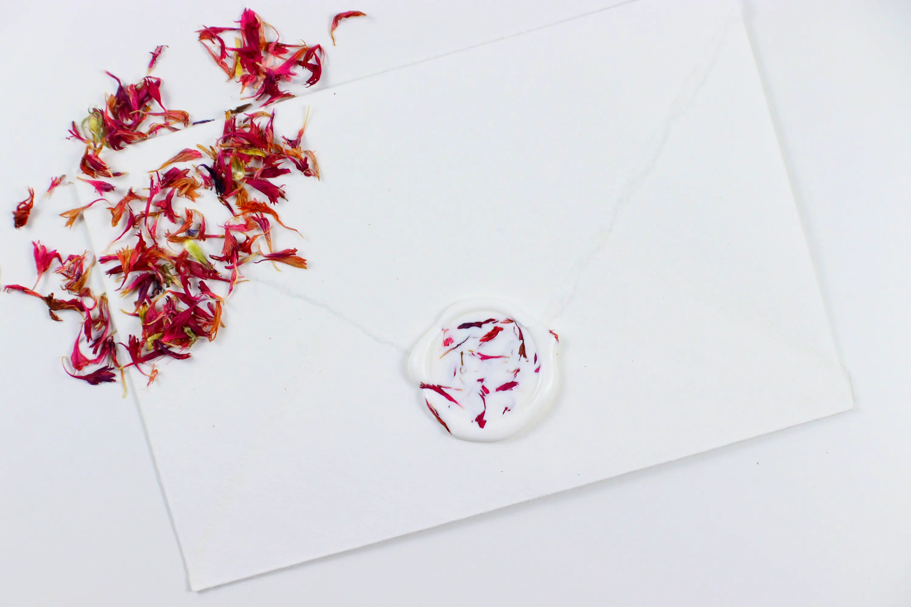 Pink Cornflower Wax Seal Pack of 10 or 25 for wedding invitations or scrapbooking.