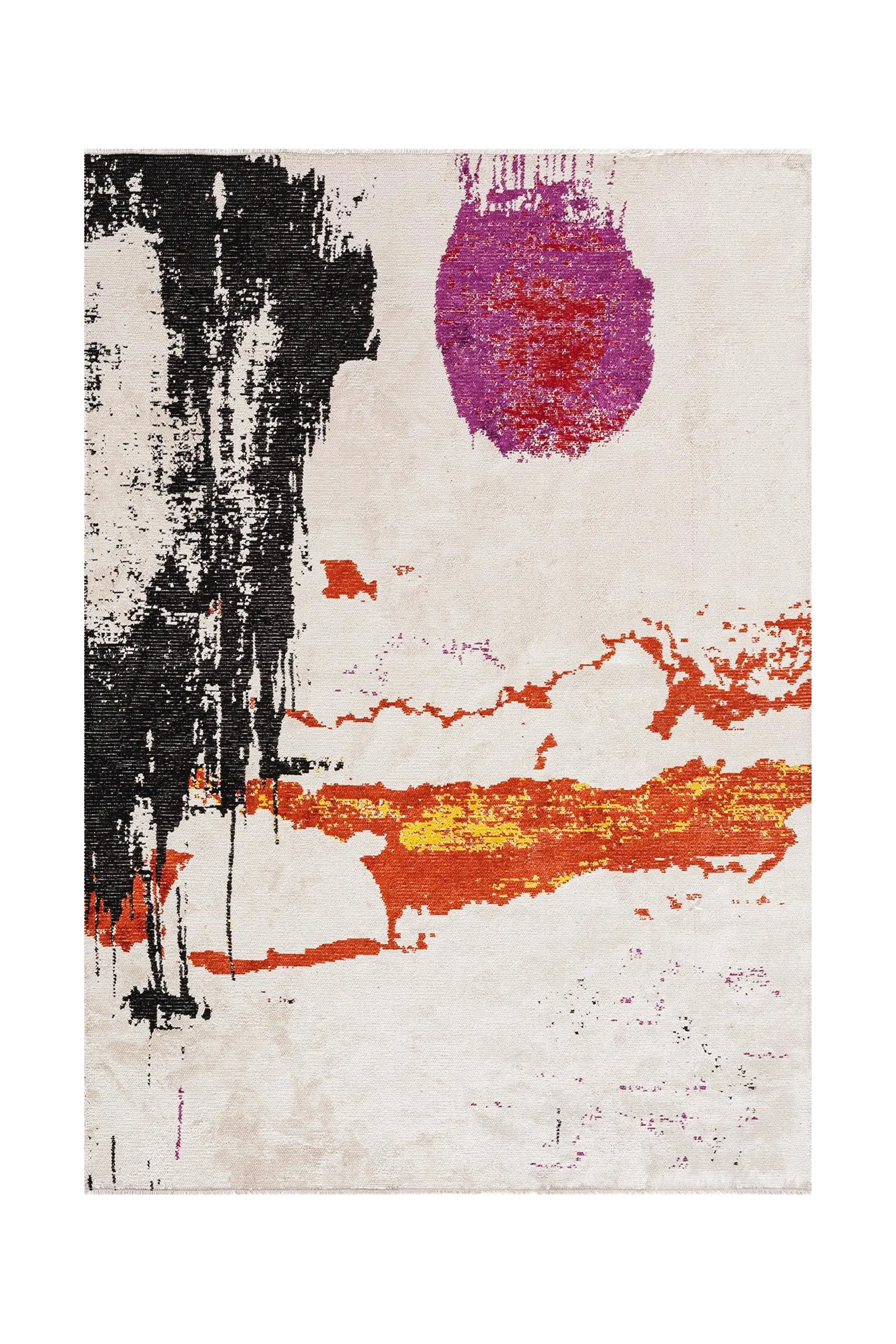 Pop of Color bright accent rug for modern living room, bedroom or office decor