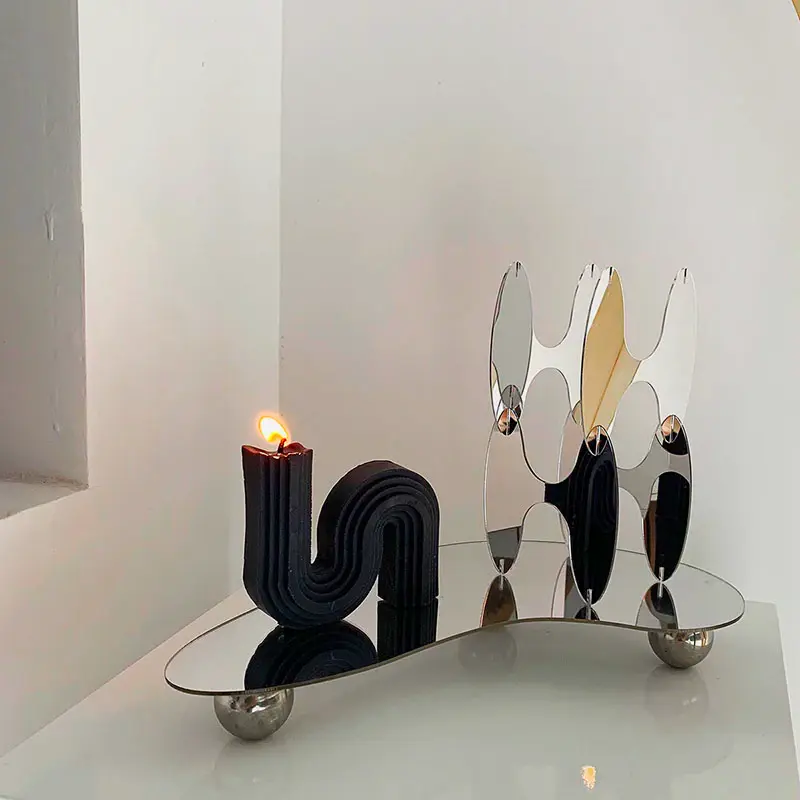 Stylish S Shaped Decorative Candle in multiple colors unique mantel decoration or elegant dining table centerpiece