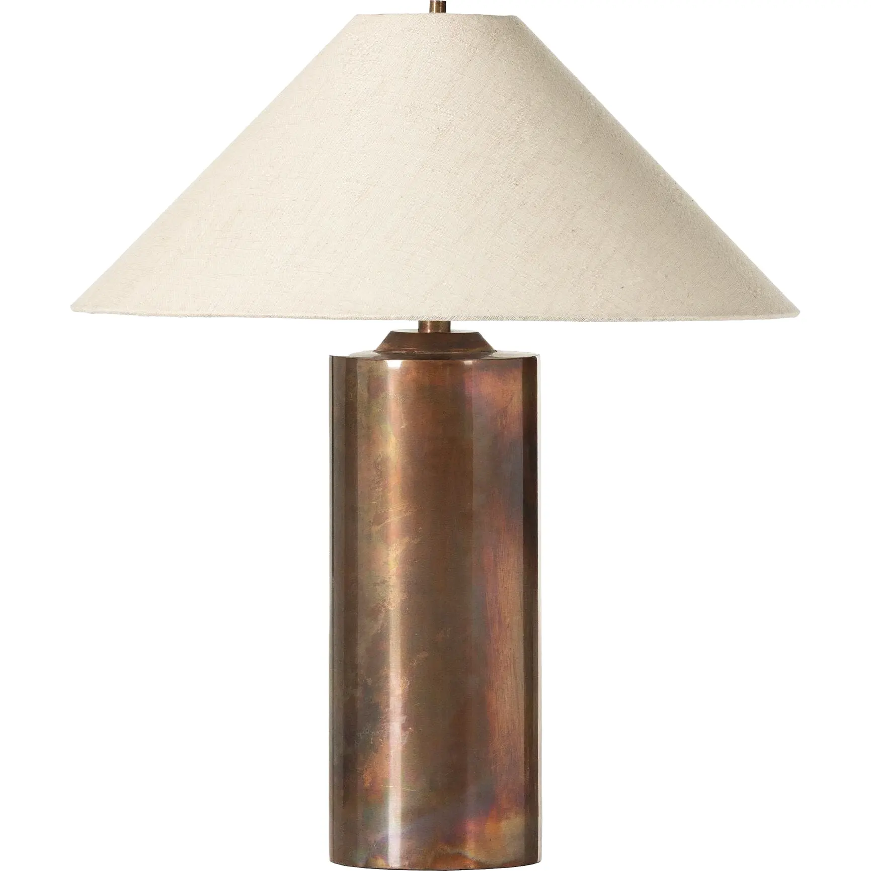 Seaton acid wash iridescent table lamp for artistic bedroom or accent living spaces
