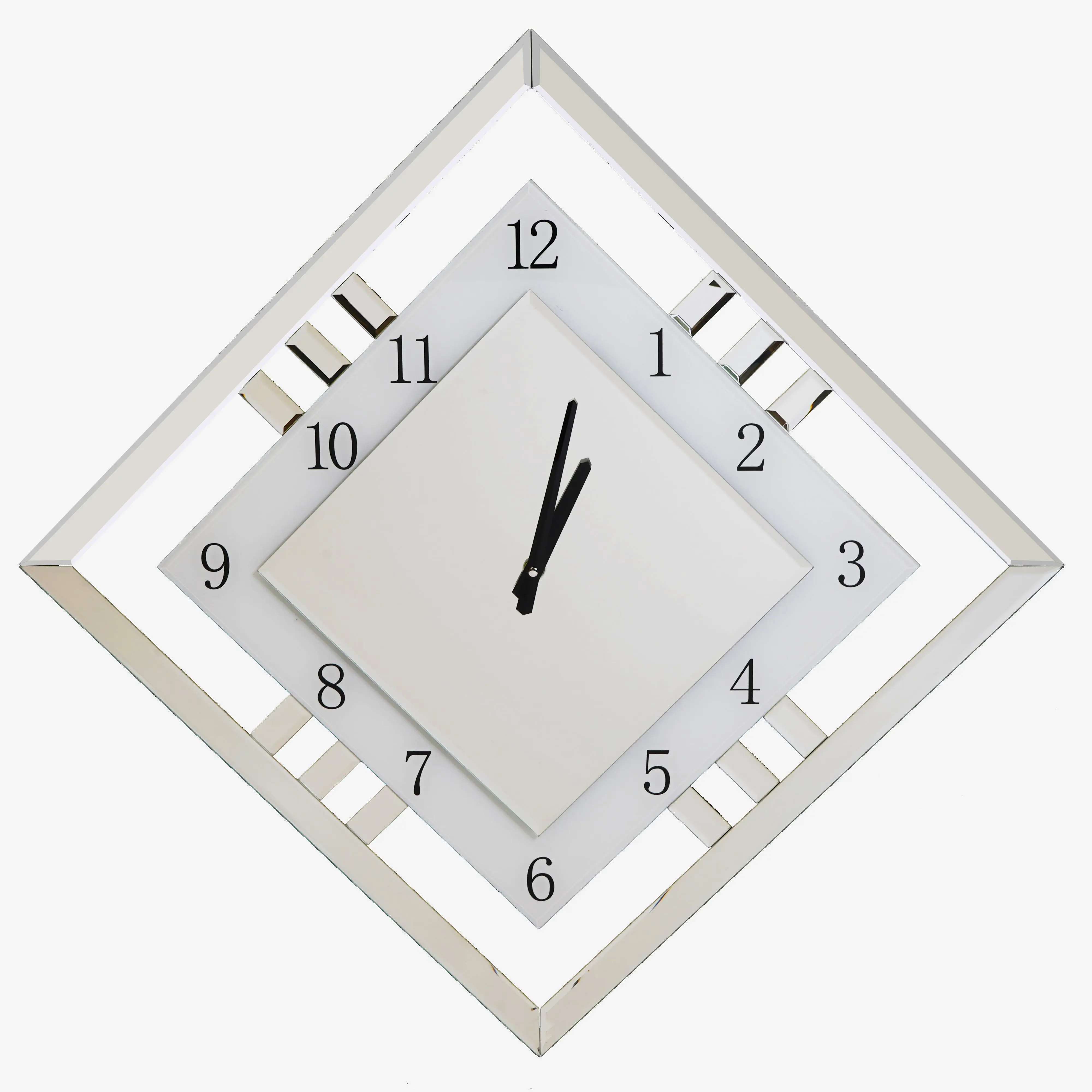 Seguso Home contemporary glass wall clock elegant transparent timepiece for modern living room or dining area
