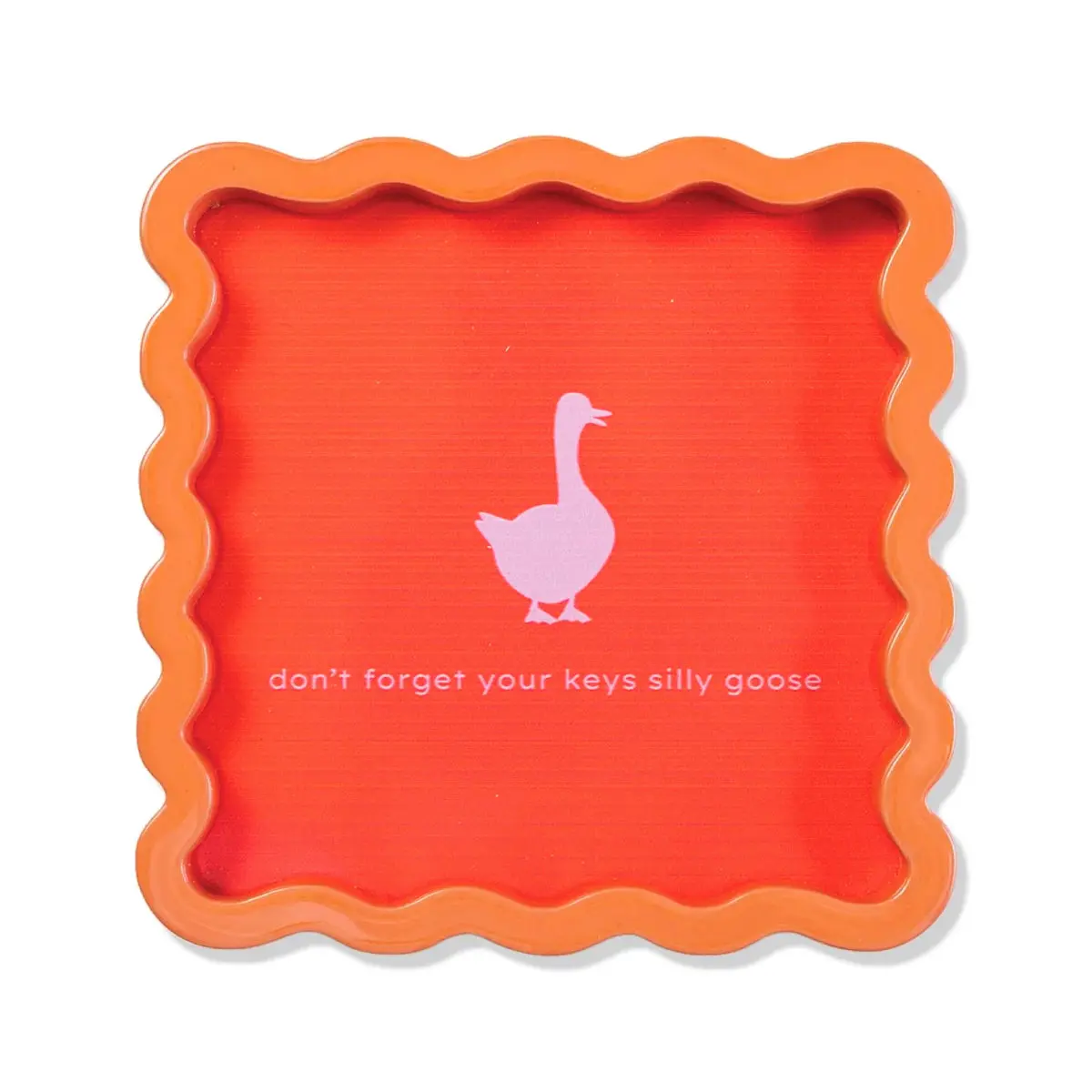 Silly Goose decorative lacquer tray for home organization kitchen dining room coffee table decor storage