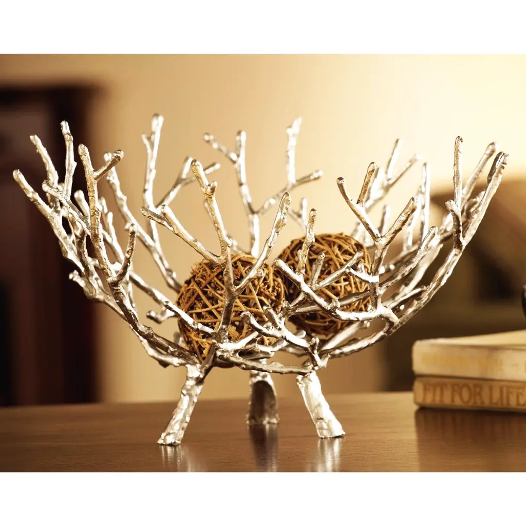 SPI Home Twig Iron Bowl Set of 2 rustic decorative bowls for farmhouse dining or living room