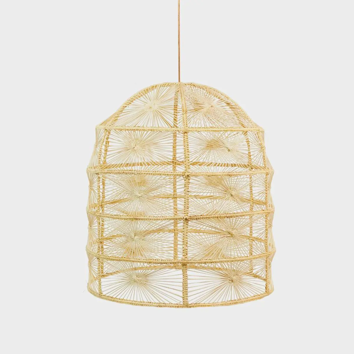 Sunburst Woven Pendant Lampshade. Vibrant color lampshade for colorful home decor.
