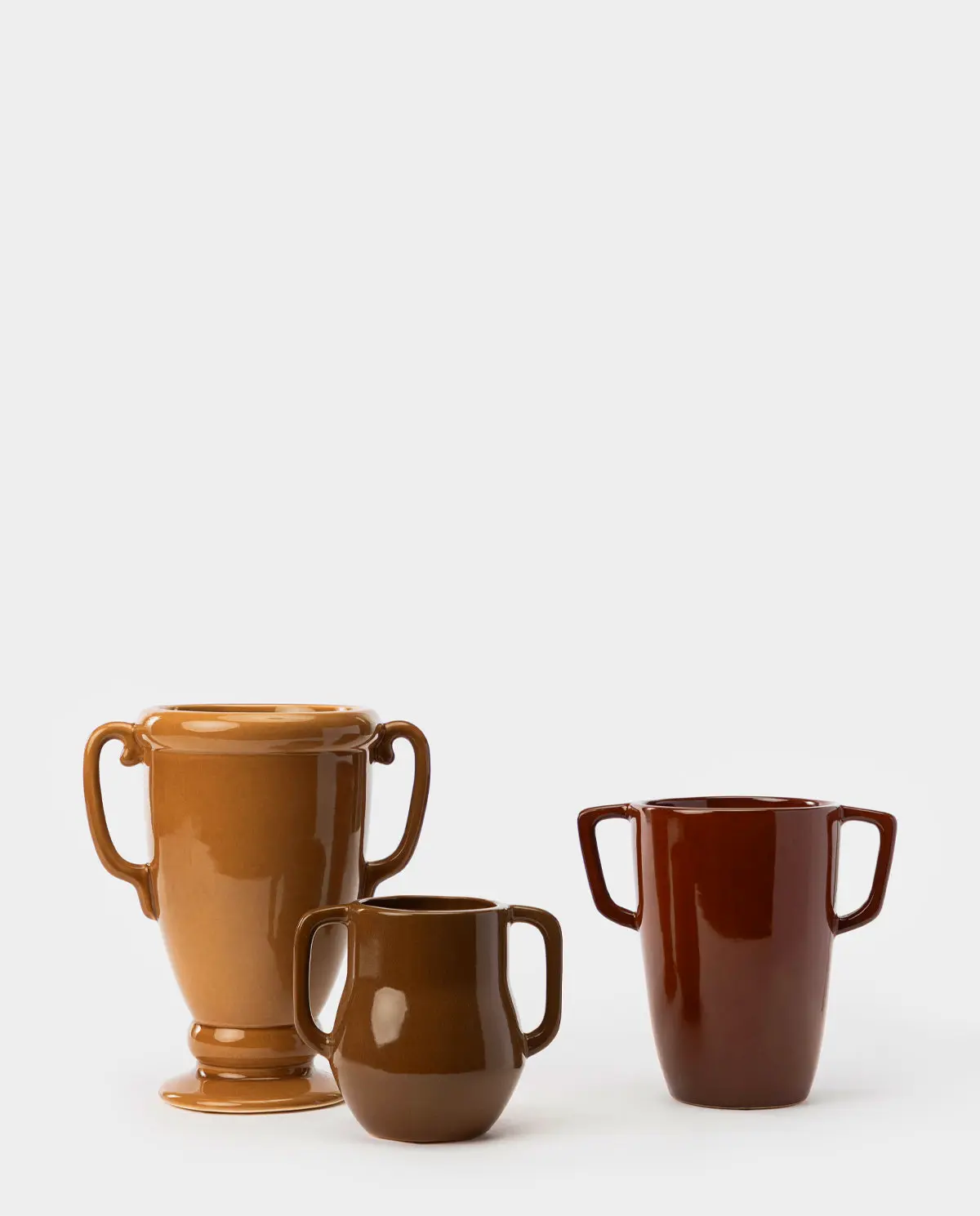 Victoire Brown Vase S M L Earthy toned vase with a smooth finish ideal for boho decor in the living room study or shelves.